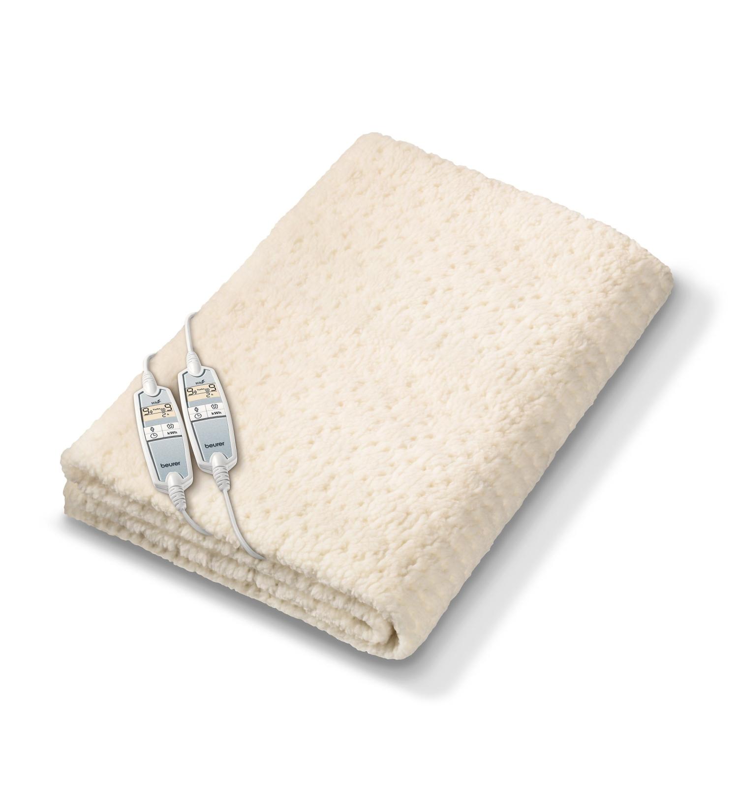 Beurer UB 86 Teddy Double Comfort Heat Under Bed - Plush Dual Heat Zones Adjustable Warmth for Couples - Buy Online on GoSupps.com