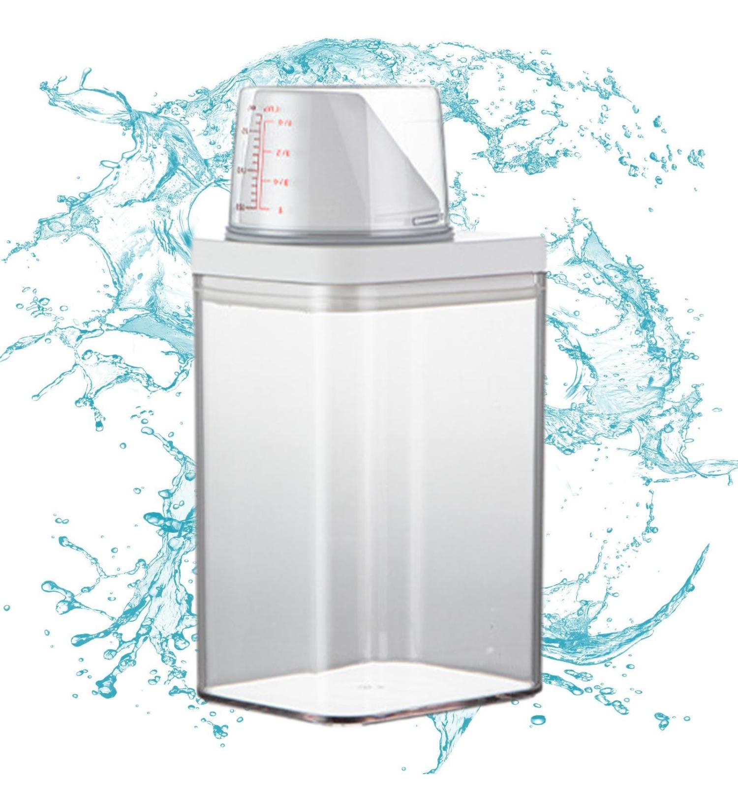 Detergent Dispenser Washing Powder Storage Bottle With Measuring Cup Reusable Washer Fluid Container Detergent Container For Washing Powder Dishwashing Liquid Flour Rice Snacks 1100ml - Buy Online on GoSupps.com