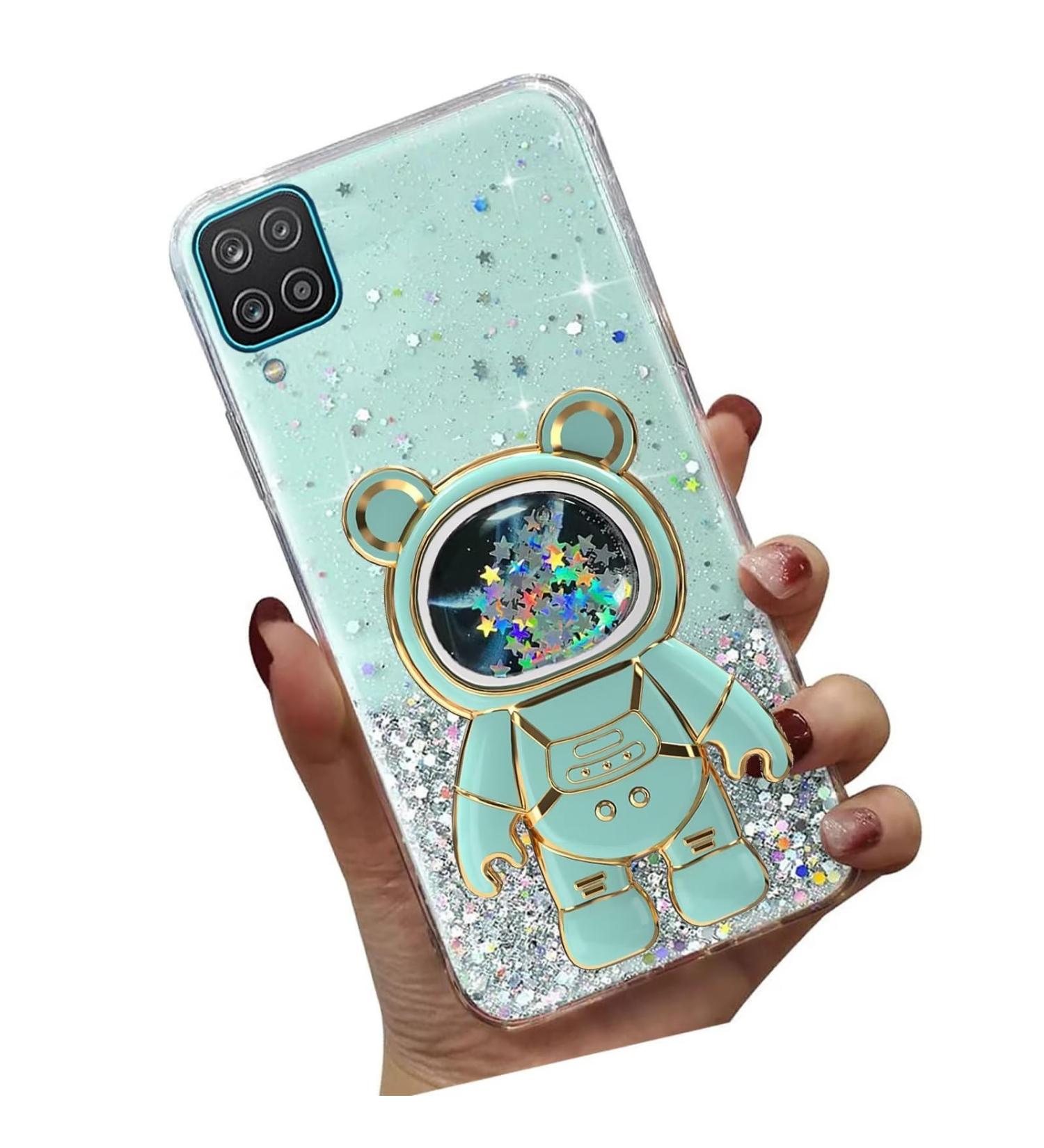 Tivenfezk Nadoli for Samsung Galaxy A22 4G - Glitter Astronaut Hidden Stand Soft Silicone Case - Buy Online on GoSupps.com
