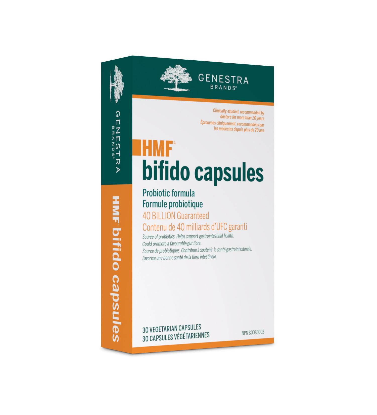 Genestra Brands - HMF Bifido Capsules - GI Health Abdominal Comfort and Healthy Microflora Support - 30 Capsules - Buy Online on GoSupps.com
