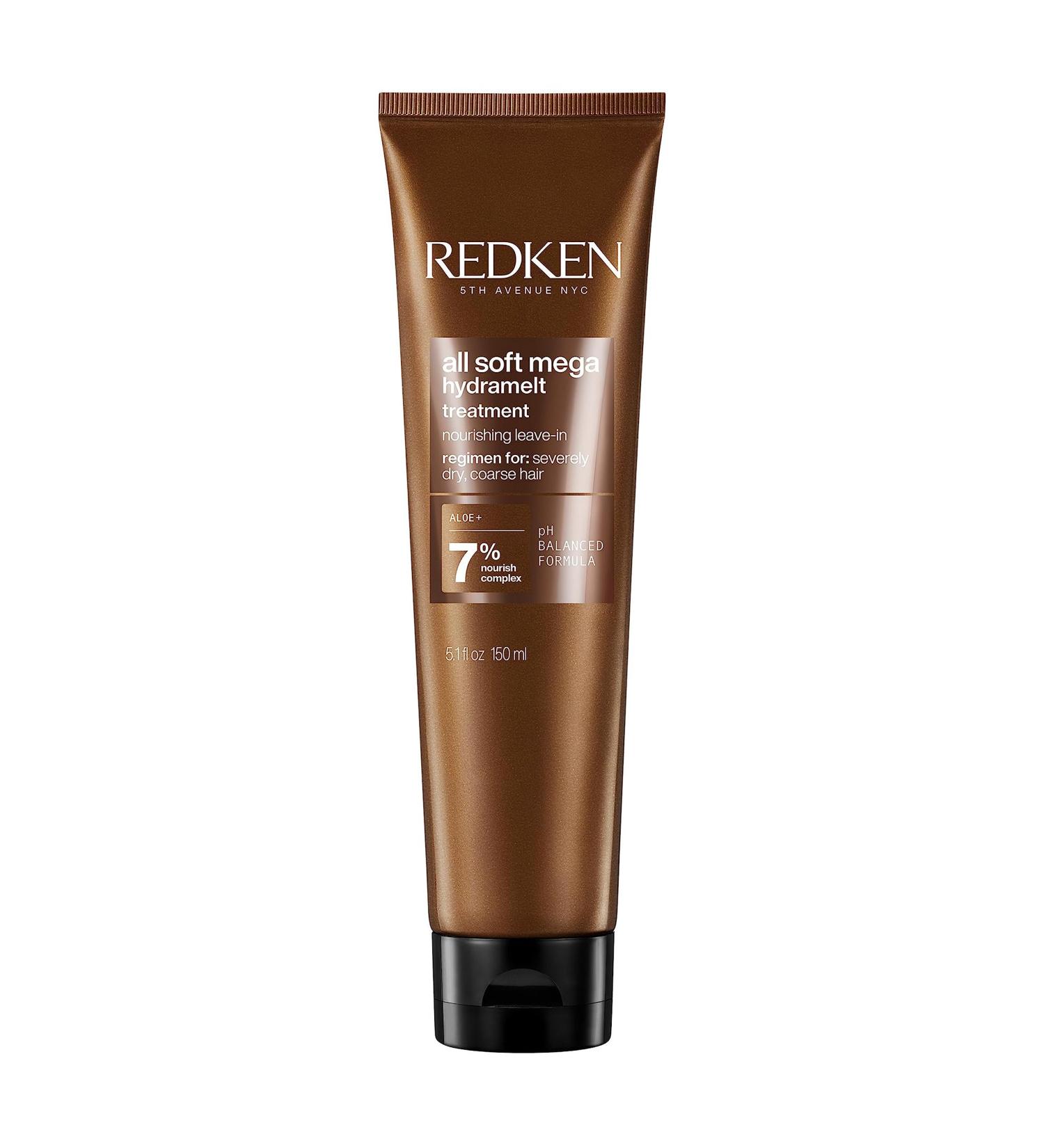 Redken Leave-In Hair Cream for Dry & Broken Hair - 150ml | Hydrated & Enlivened with Aloe Vera | All Soft Mega Hydramelt - Buy Online on GoSupps.com