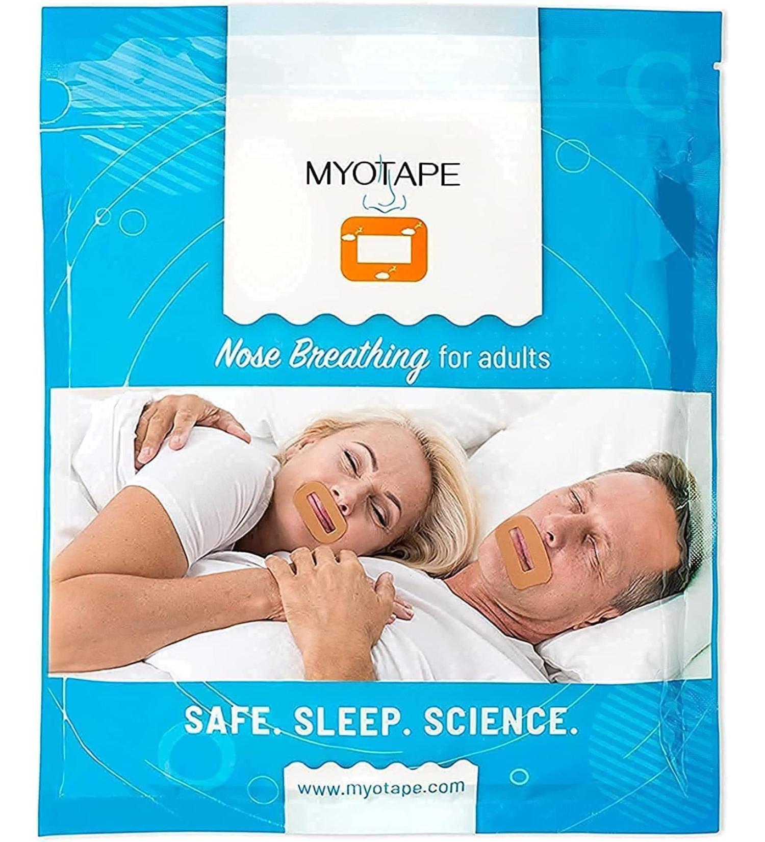 Sleep Strips by MYOTAPE | Improve Your Sleep Quality Breathe Through Your Nose During Sleep and Reduce Mouth Breathing and Snoring Mouth Tapes Using Elastic Tension (90 Strips)