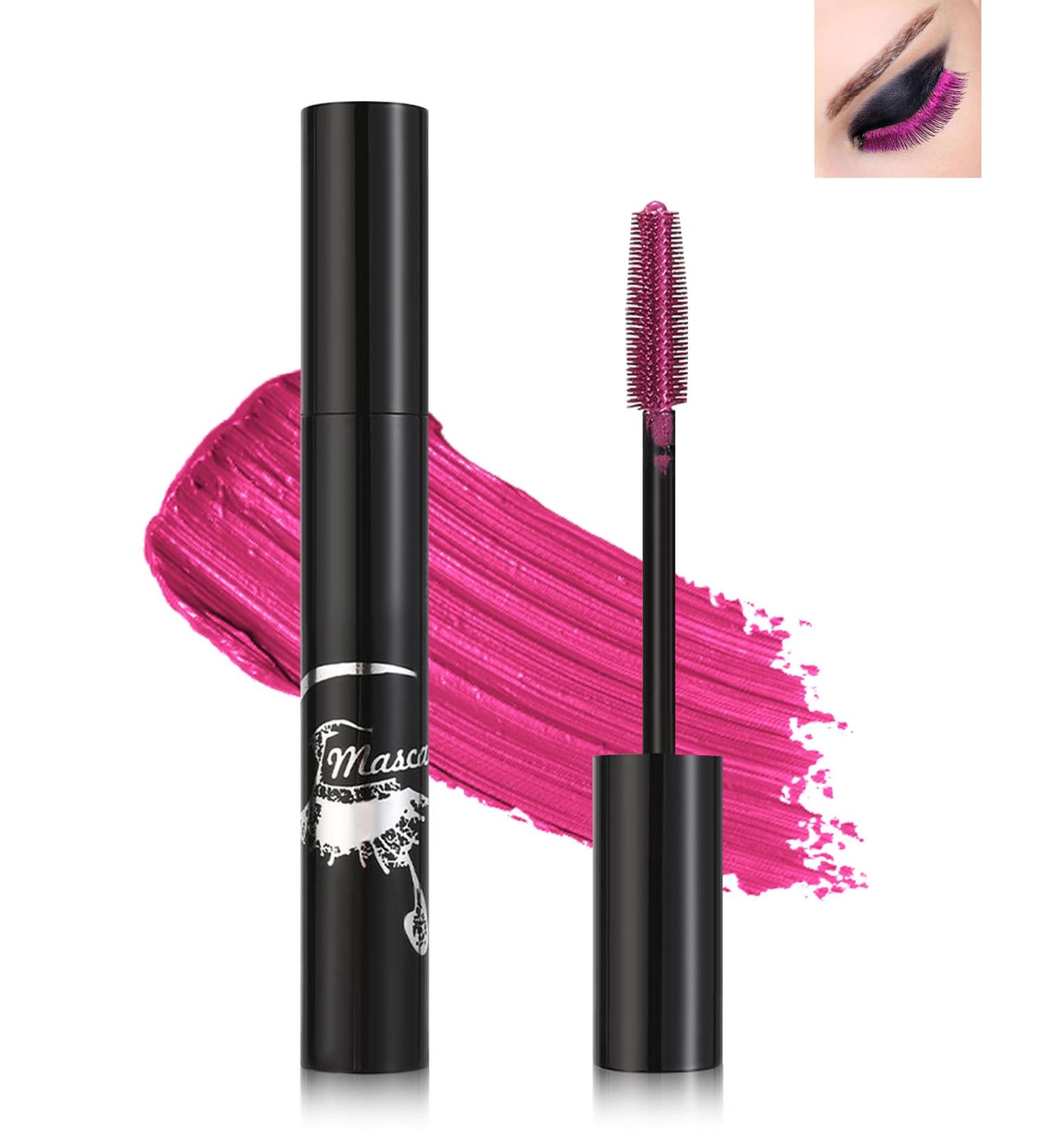 Rose Red Glitter Mascara Sparkle Colorful Waterproof Mascara for Eyelashes Liquid Lash Extensions Mascara Long Lasting Lengthening Curling Eye Lashes Halloween Christmas Gift Eye Makeup for Women-08 08# Rose Red - Buy Online on GoSupps.com