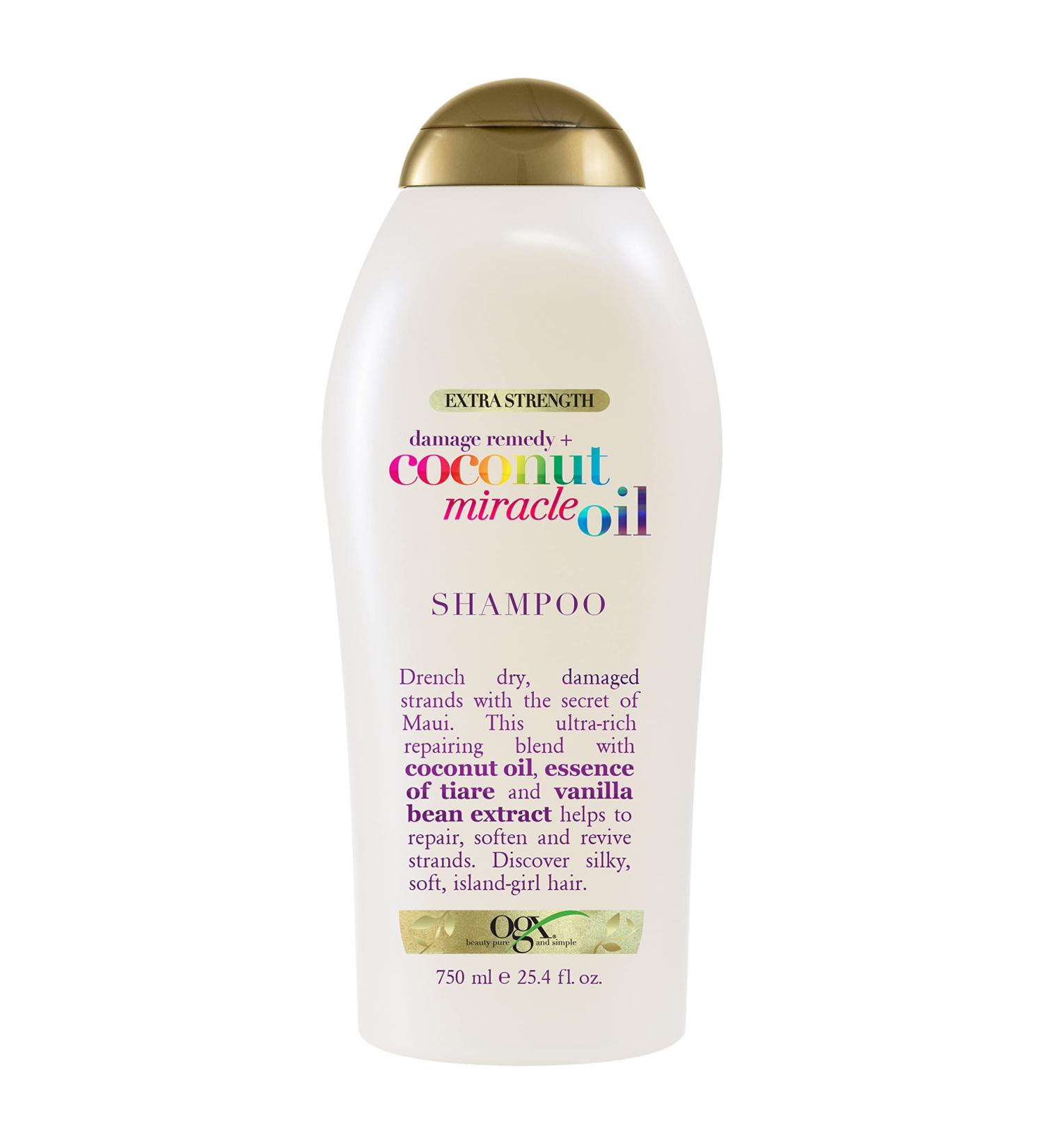 OGX Extra Strength Coconut Miracle Oil Shampoo 25.4 Fl Oz - Hydrating & Flyaway Taming for Dry, Frizzy, or Coarse Hair - Buy Online on GoSupps.com