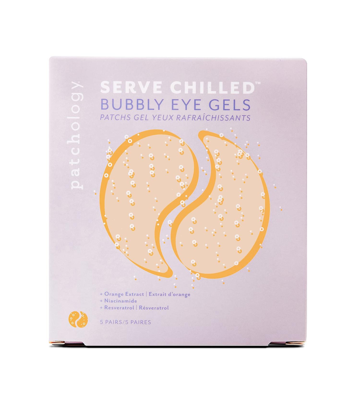 Patchology Serve Chilled Bubbly Eye Gels with Niacinamide - Hydrating Under Eye Patches for Dark Circles, Puffy Eyes, and Fine Lines - 5 Pairs - Buy Online on GoSupps.com