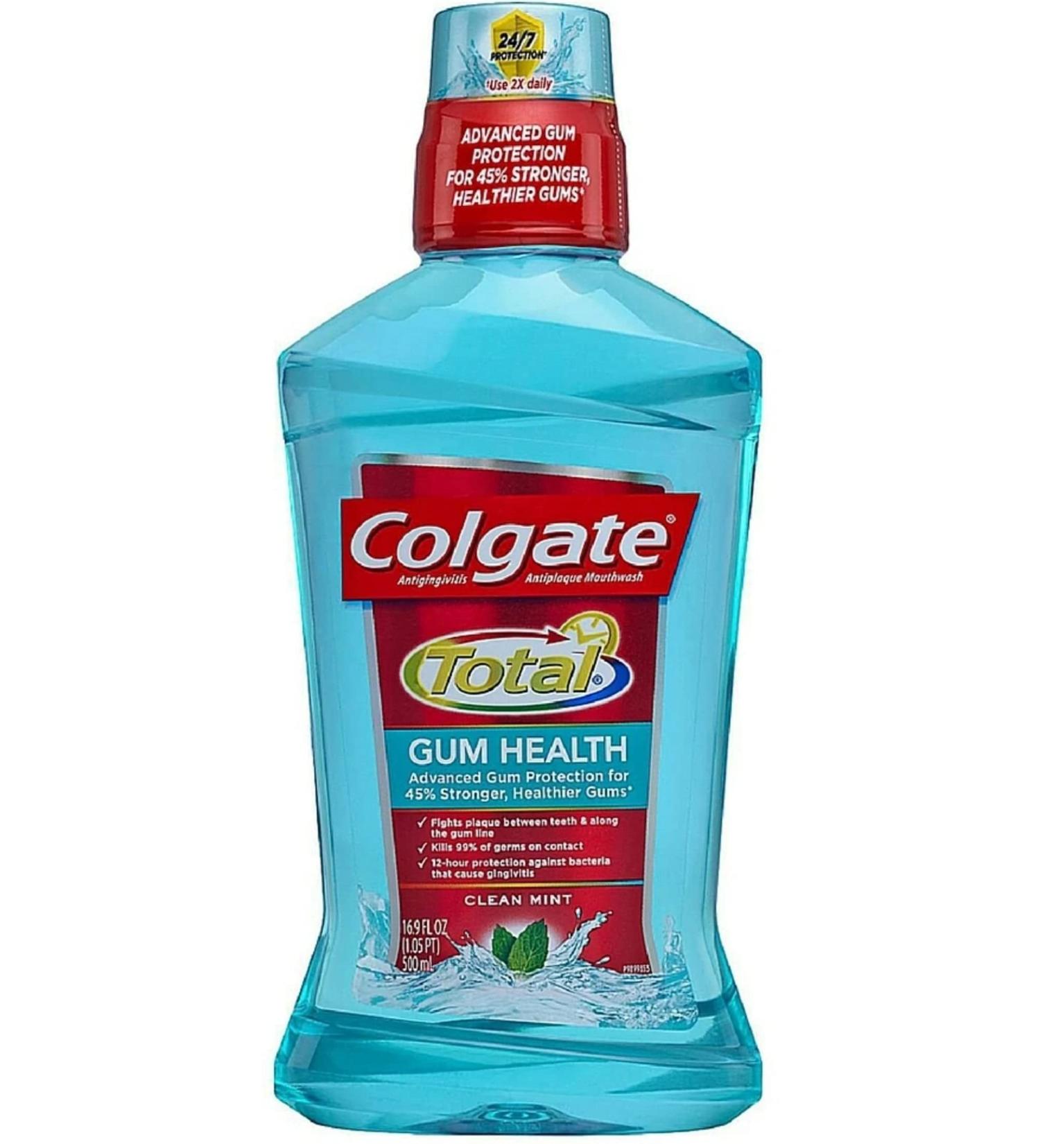 Colgate Total Gum Health Antiplaque Mouthwash Clean Mint 16.9 Fl Oz (Pack of 2)