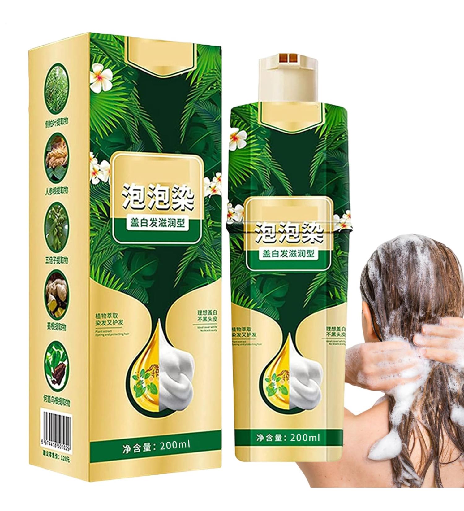  Generisch Bubble Hair Dye Shampoo - 200ml - Bubble Plant Shampoo - Coloured Hair Shampoo - Practical Hair Dye for Women and Men - Buy Online on GoSupps.com