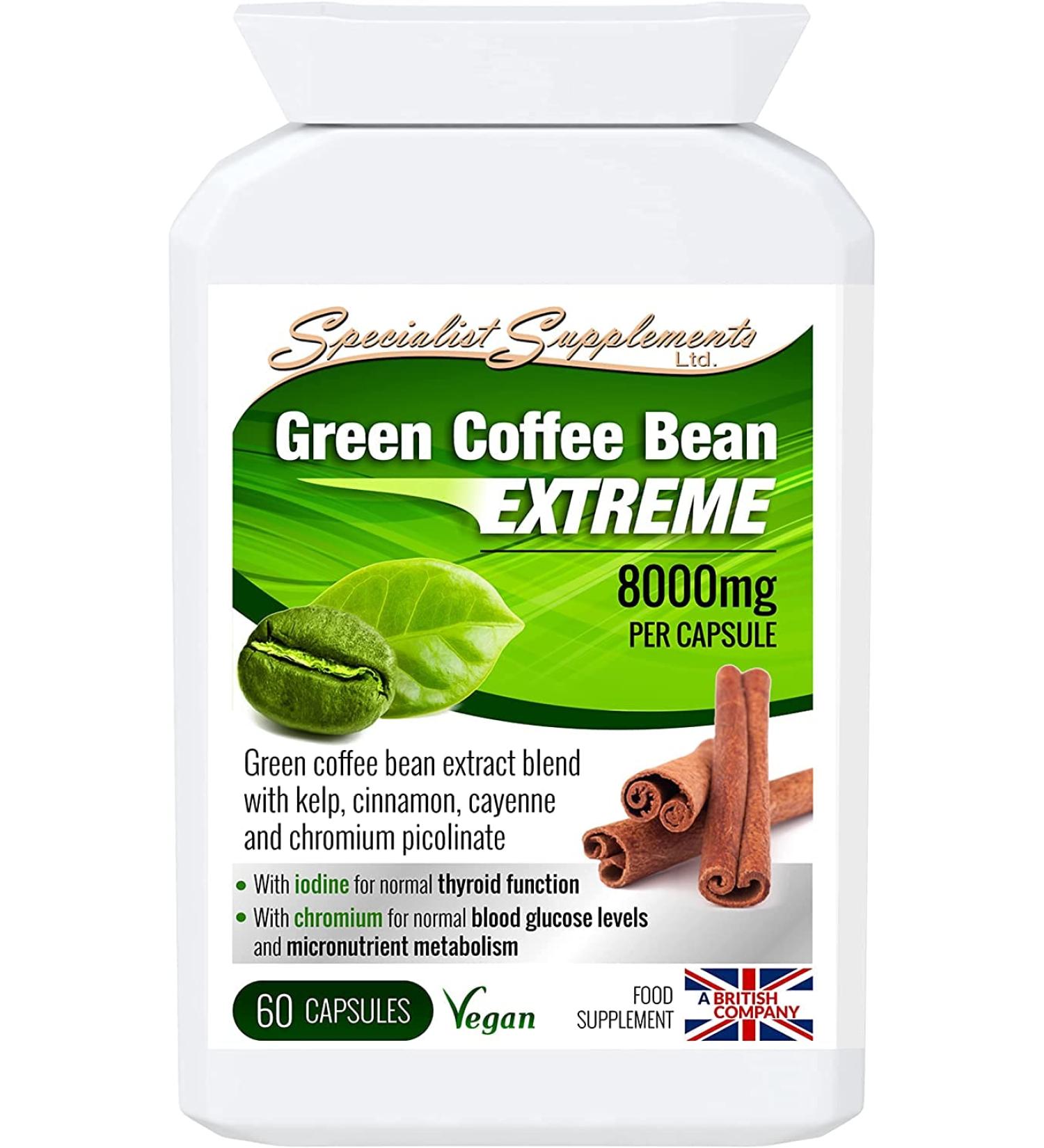 Specialist Supplements Green Coffee Bean Extreme Weight Loss Formula 60 Capsules