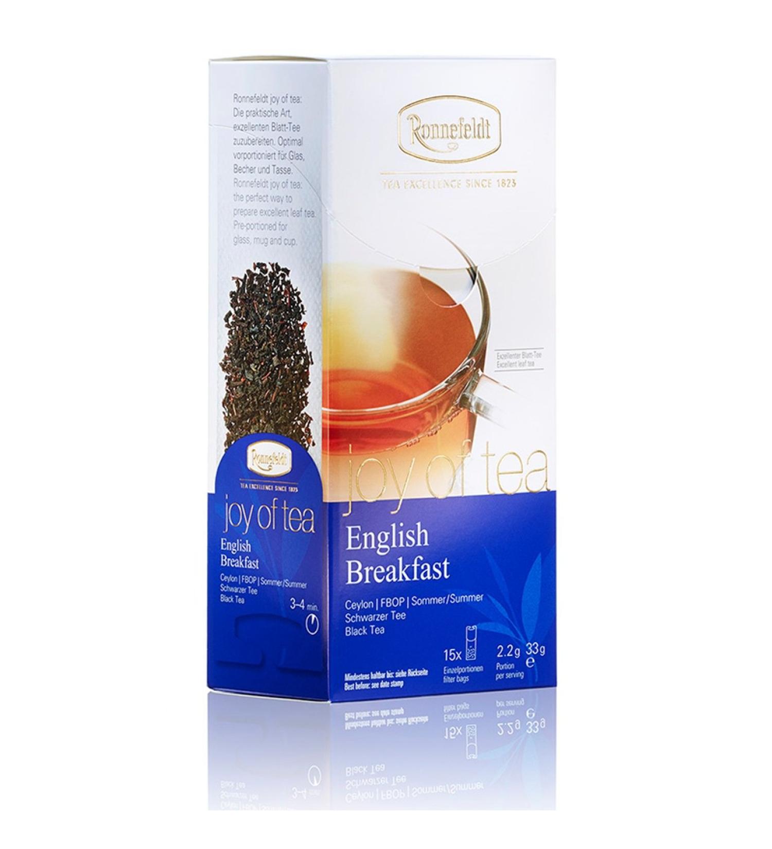  Ronnefeldt Ronnefeldt English Breakfast Joy of Tea Pack of 15 Black Tea Bags 33g - Buy Online on GoSupps.com