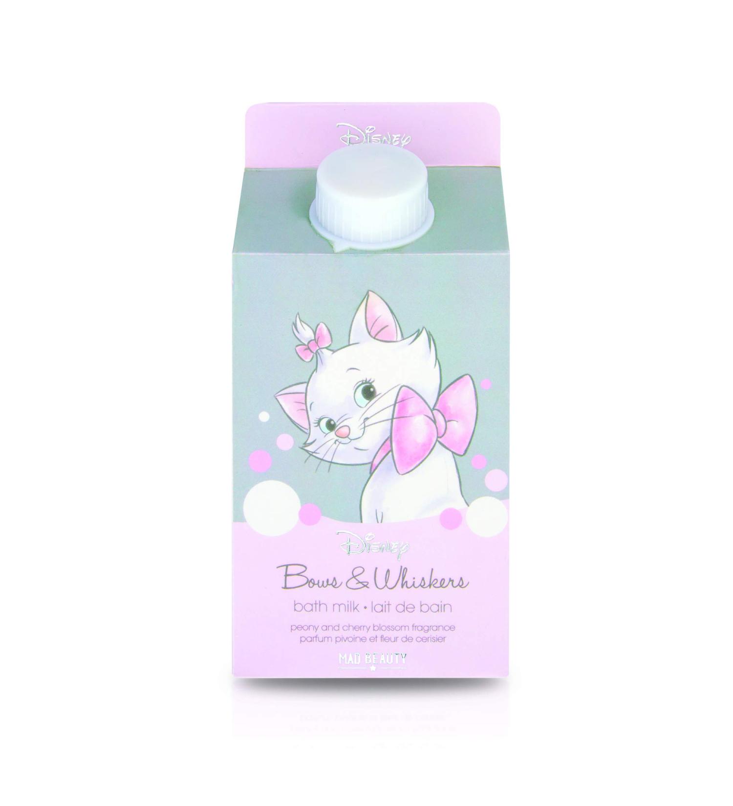 MAD BEAUTY Disney Aristocats Marie Bath Milk Carton (450 ml)  Peony & Cherry Blossom Scented Body Care  Moisturizing  Luxurious Bathing Experience
