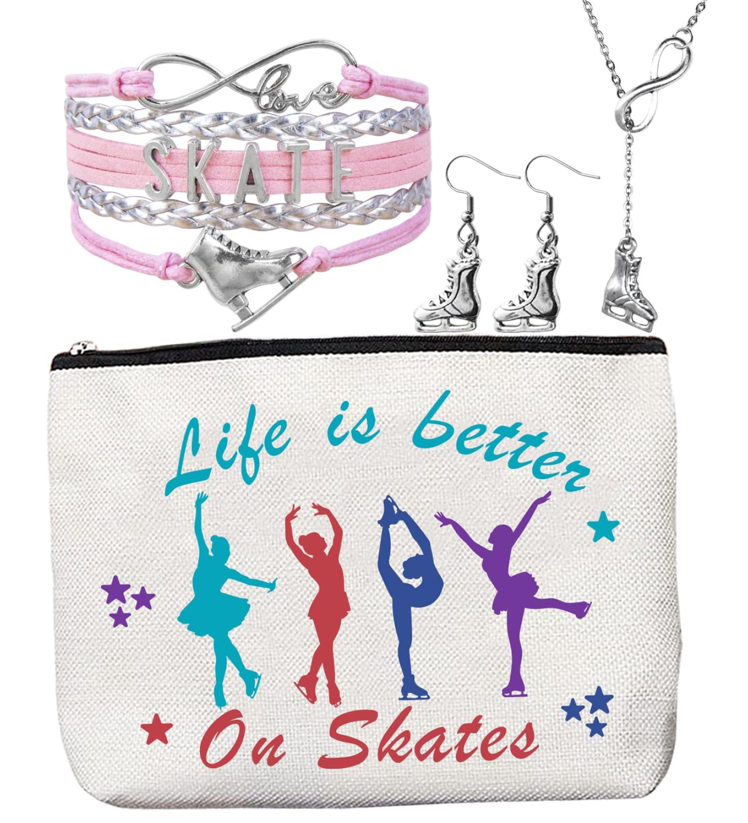 Ice Skating Accessories Gift Set for Girls | Ice Skates, Necklace, Earrings, Bracelet | Figure Skating Gifts for Women - Buy Online on GoSupps.com