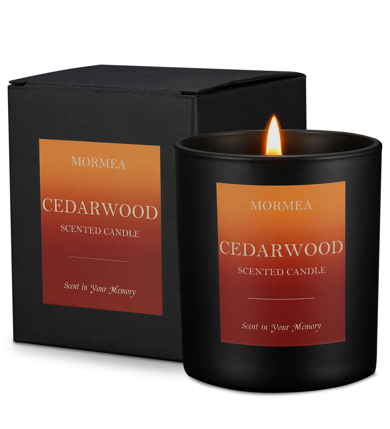 Scented Cedarwood Candles | Natural Soy Wax | 8oz Aromatherapy Jar Candles for Home | Perfect Gifts for Men & Women - Buy Online on GoSupps.com
