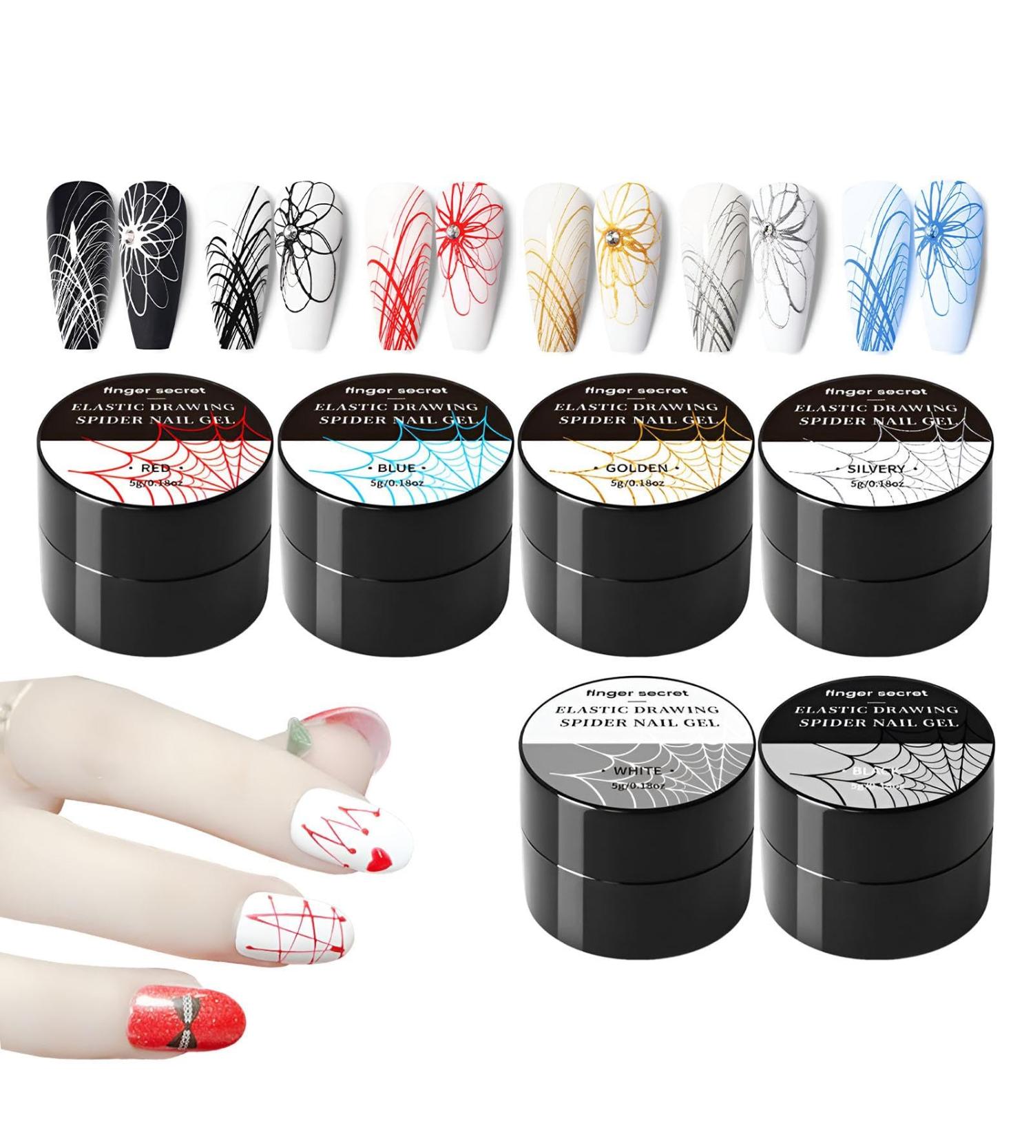 Spider Gel for | Multipurpose Gel Art Nail Polish Wire Drawing Nail Gel Compact Gel Liner Gel Nail Paint for Home Nail Salon Beauty Shops - Buy Online on GoSupps.com