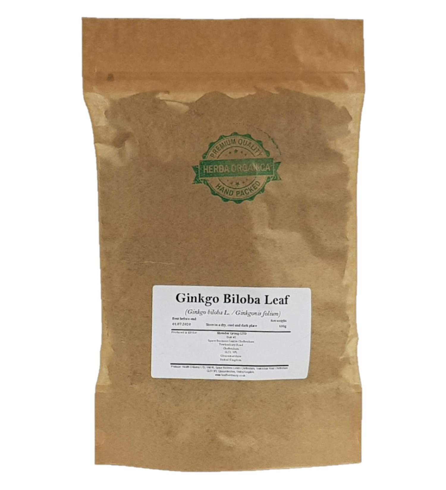 Herba Organica - Ginkgo Biloba Leaf - Ginkgo Biloba L - Ginkgo Gingko (100g) 100 g (Pack of 1)