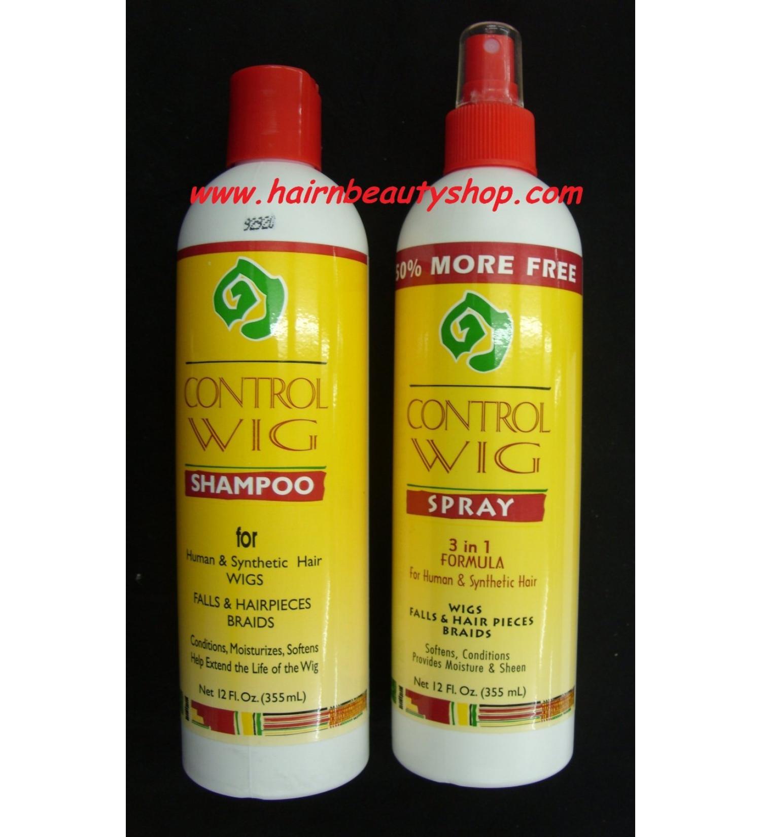 Control Wig wig spray + shampoo for wigs human hair and synthetic hair