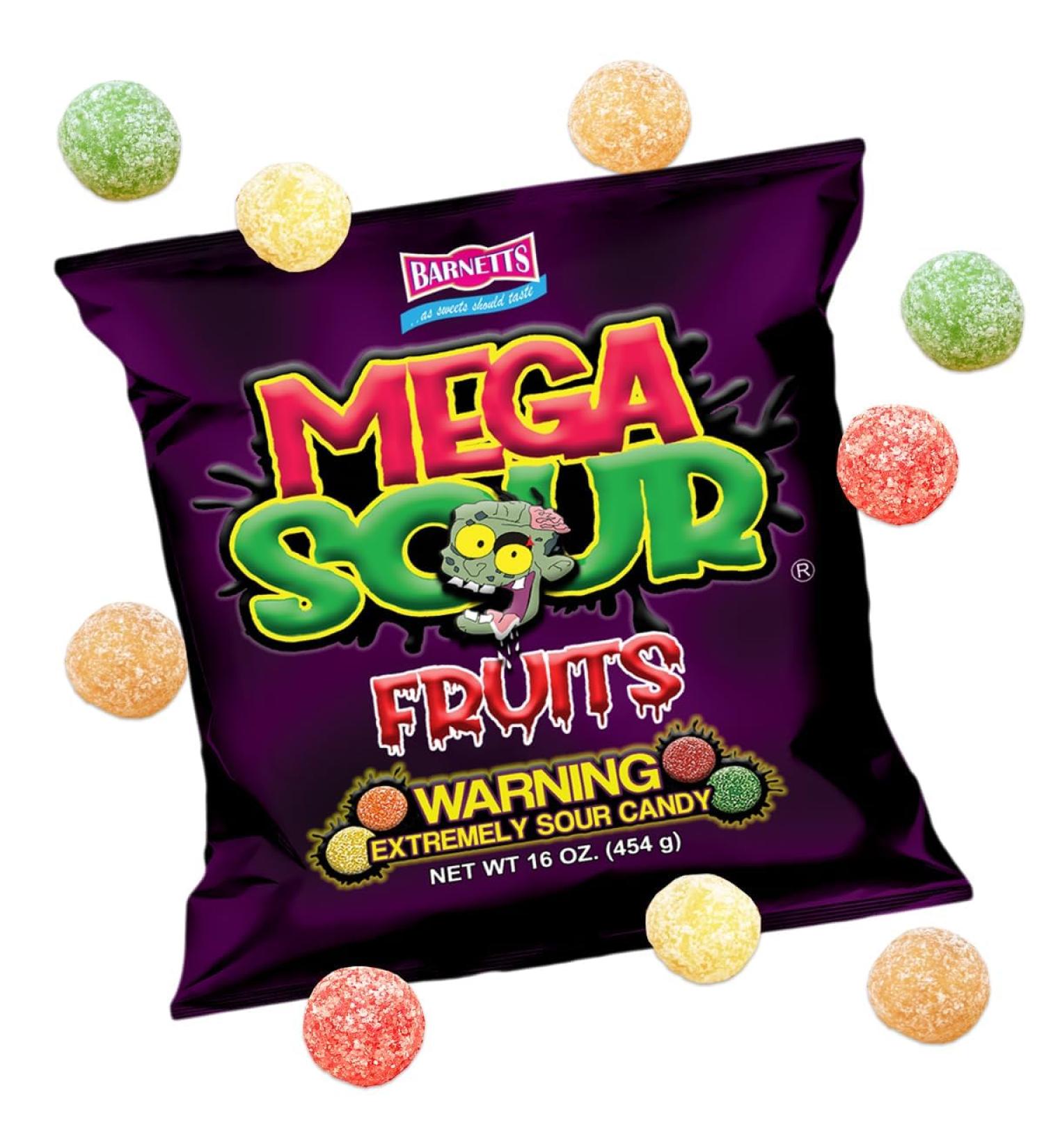  Barnetts Barnetts Sweets Mega Sour Candy Fruits Mixed Fruit (454g) - Buy Online on GoSupps.com