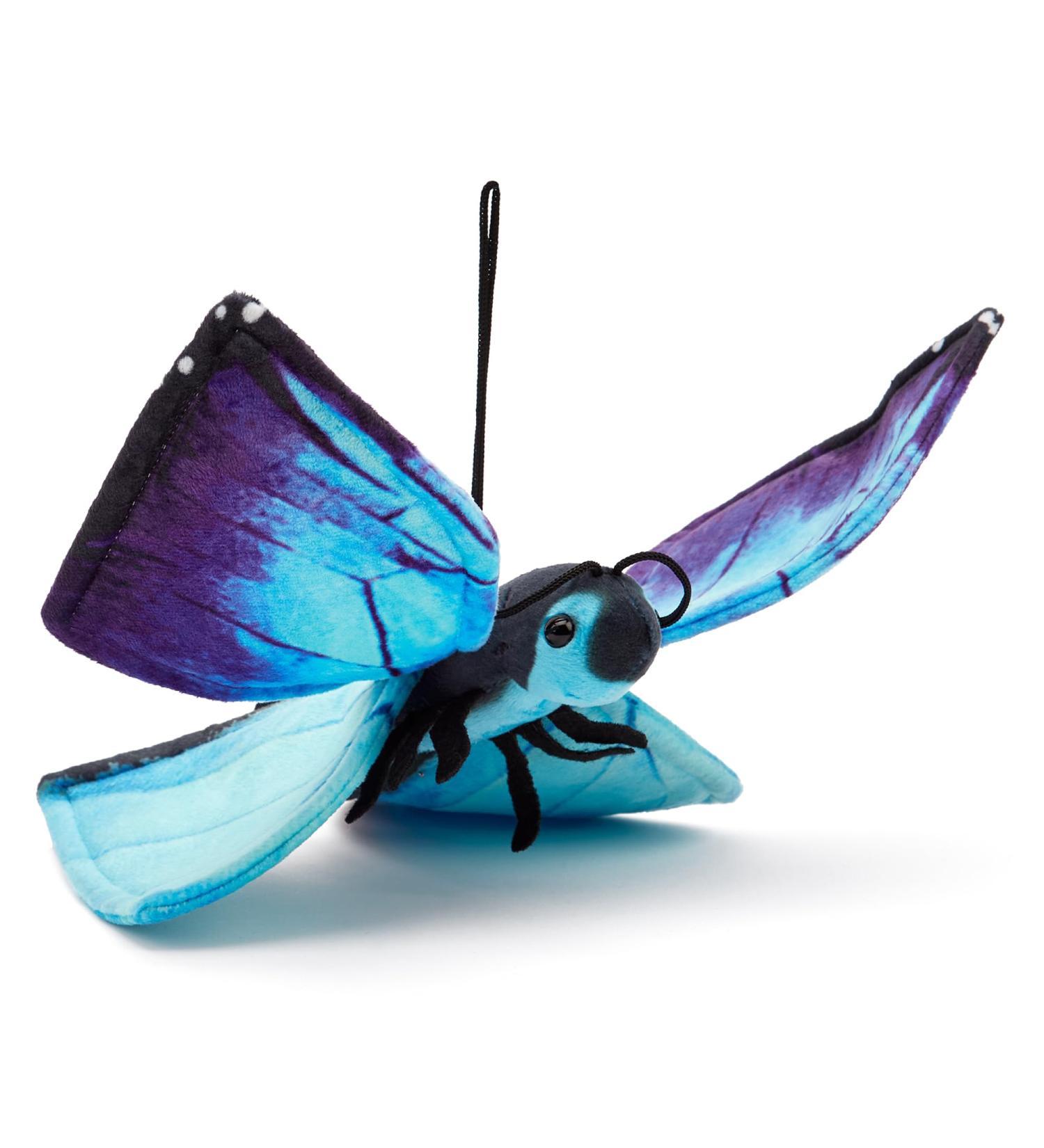 Zappi Co 100% Recycled Plush Blue Morpho Butterfly Toy - 28.5cm | Eco-Friendly Stuffed Animal for Newborns - Buy Online on GoSupps.com