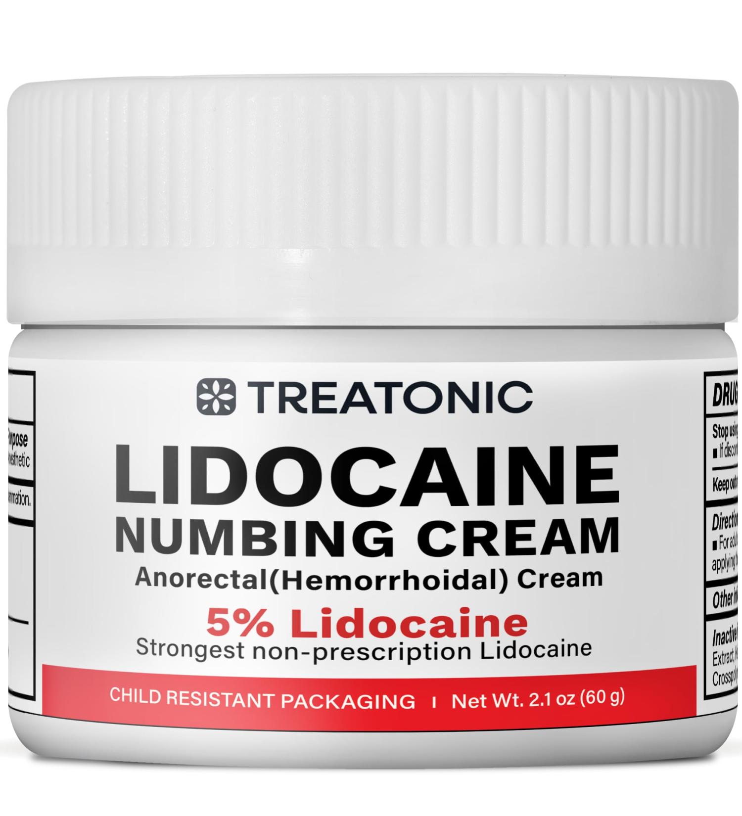 5% Lidocaine Topical Numbing Cream: Maximum Strength Topical Anesthetic Numb Cream for Pain Relief Itching Burning Soreness Hemorrhoid - Fast Acting & Long Lasting Numbing Formulation - 2.1 oz 5% Cream (1-pack / 2.1 oz ) - Buy Online on GoSupps.com