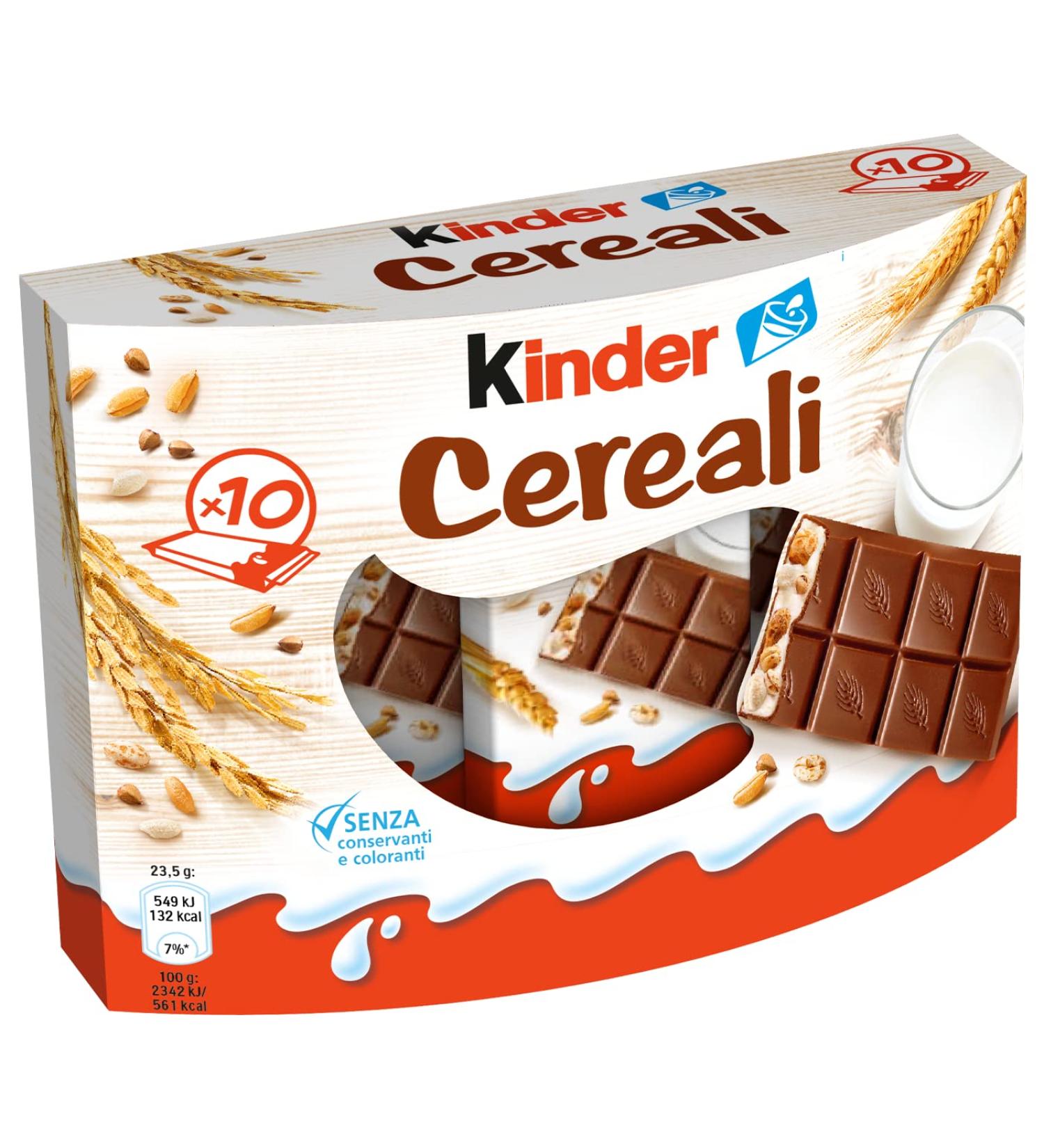  Kinder KINDER Country - 10 chocolate and cereal bars 10x23.5g - The 235g pack. - Buy Online on GoSupps.com