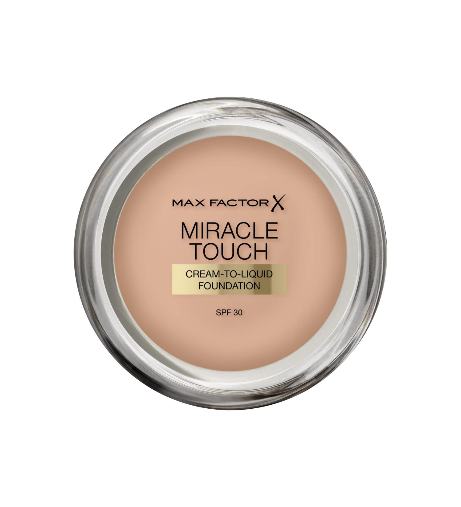 Max Factor Miracle Touch Foundation SPF 30 with Hyaluronic Acid - 45 Warm Almond (Pack of 1) - Buy Online on GoSupps.com