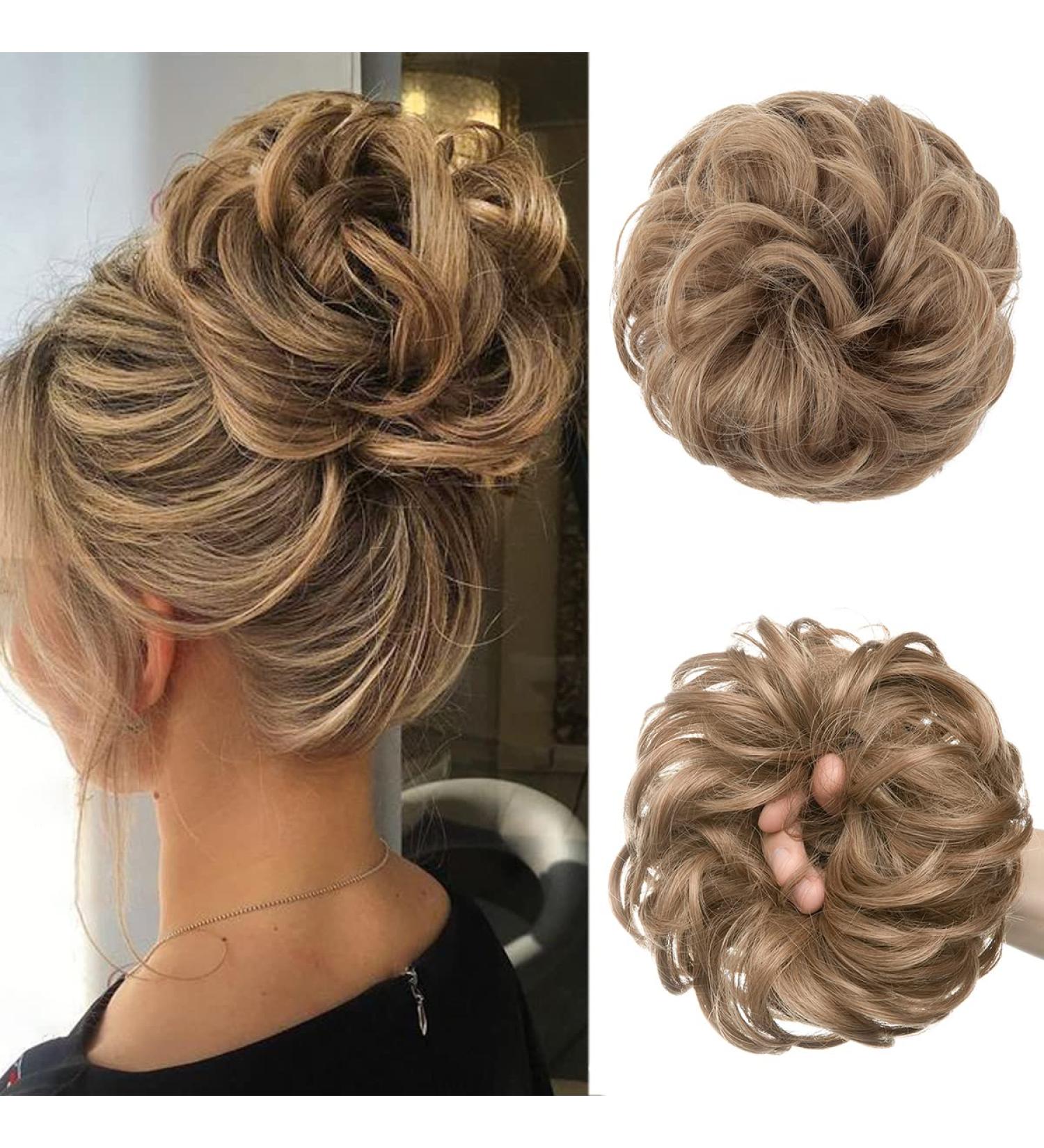 JJStar Large Bun Hair Tool with Rubber Band - Perfect for Messy Buns & Ponytails - Hair Extensions for Women & Girls (Brown/Blonde Mix) - Buy Online on GoSupps.com