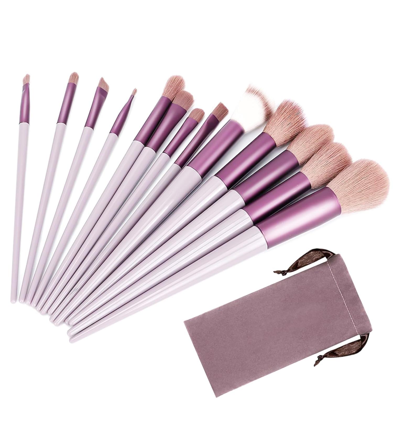 13-Piece Professional Makeup Brush Set | Face & Eye Cosmetics Brushes for Foundation Concealers & Blush | International Shipping Available - Buy Online on GoSupps.com