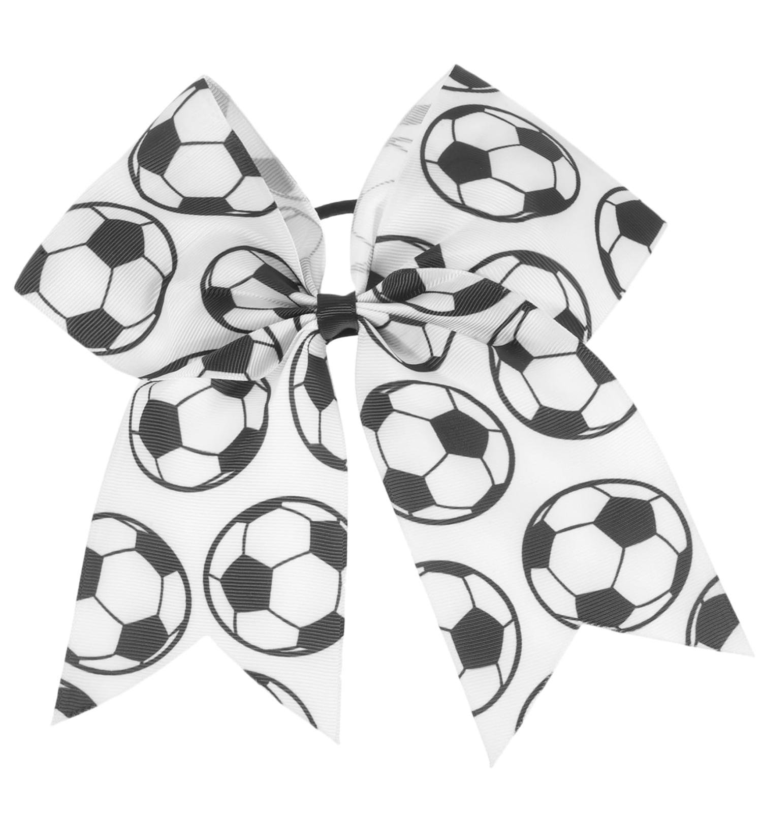 FRCOLOR Soccer Ribbon Kid Hair Ties Elastic Ponytail Holders Kids Hair Ties Soccer Bows for Girls Cute Hair Ties Stretchy Hair Ties Tie The Head Child European and American Thread Webbing - Buy Online on GoSupps.com