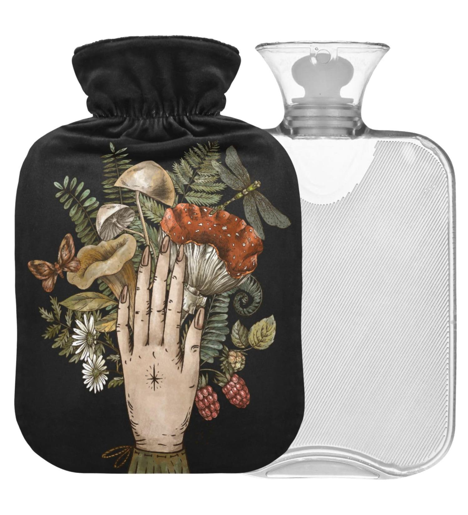 Buy Naanle Botanical Mushroom Hot Water Bottle - 2L Large Warm Gauge for Pain Relief & Therapy | International Shipping Available - Buy Online on GoSupps.com