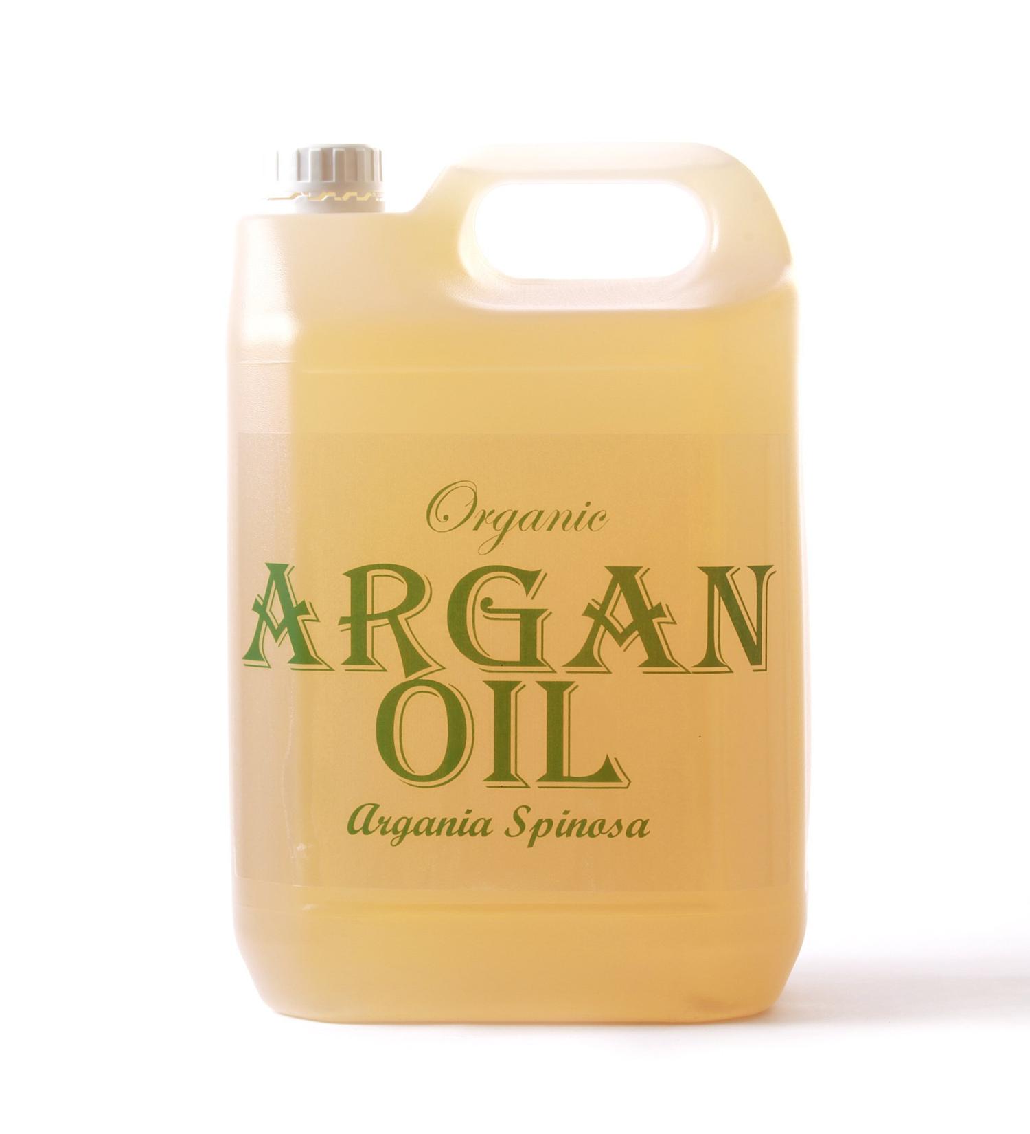 Mystic Moments Bio Argan Virgin Carrier Oil 5L | Pure Natural Vegan Oil for Hair Face Nails Aromatherapy & Massage - GVO-Free - Buy Online on GoSupps.com