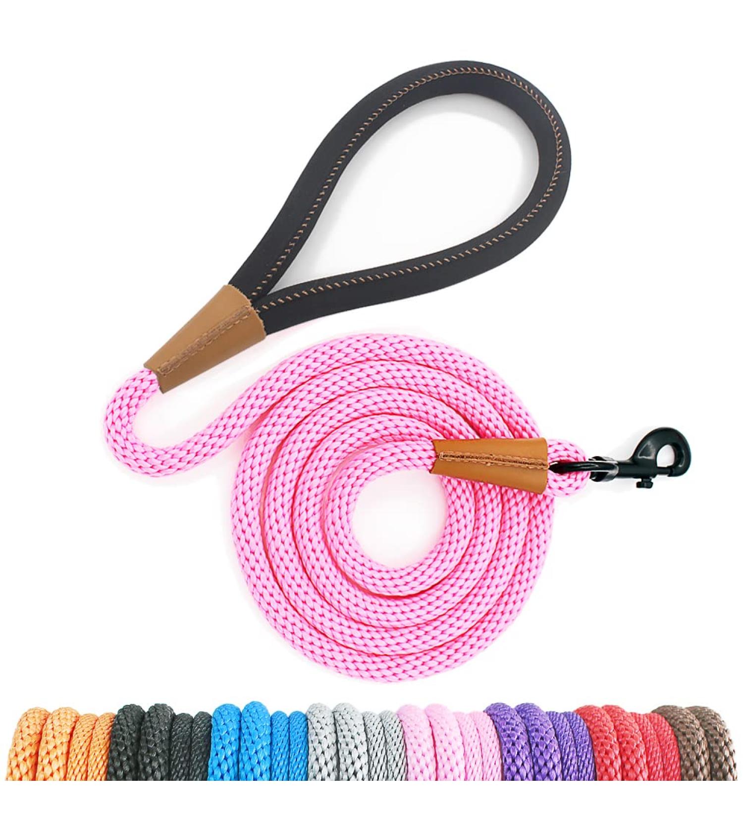 Buy Lynxking Tow Lines for Dogs - Durable Pink Dog Linen with Carabiner Hook (0.9cm x 180cm) for Small Medium & Large Dogs - International Shipping Available! - Buy Online on GoSupps.com