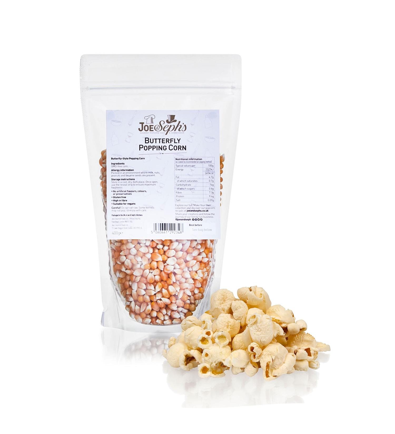 Joe & Seph's Popping Corn Kernels Butterly Corn 400 g Bag