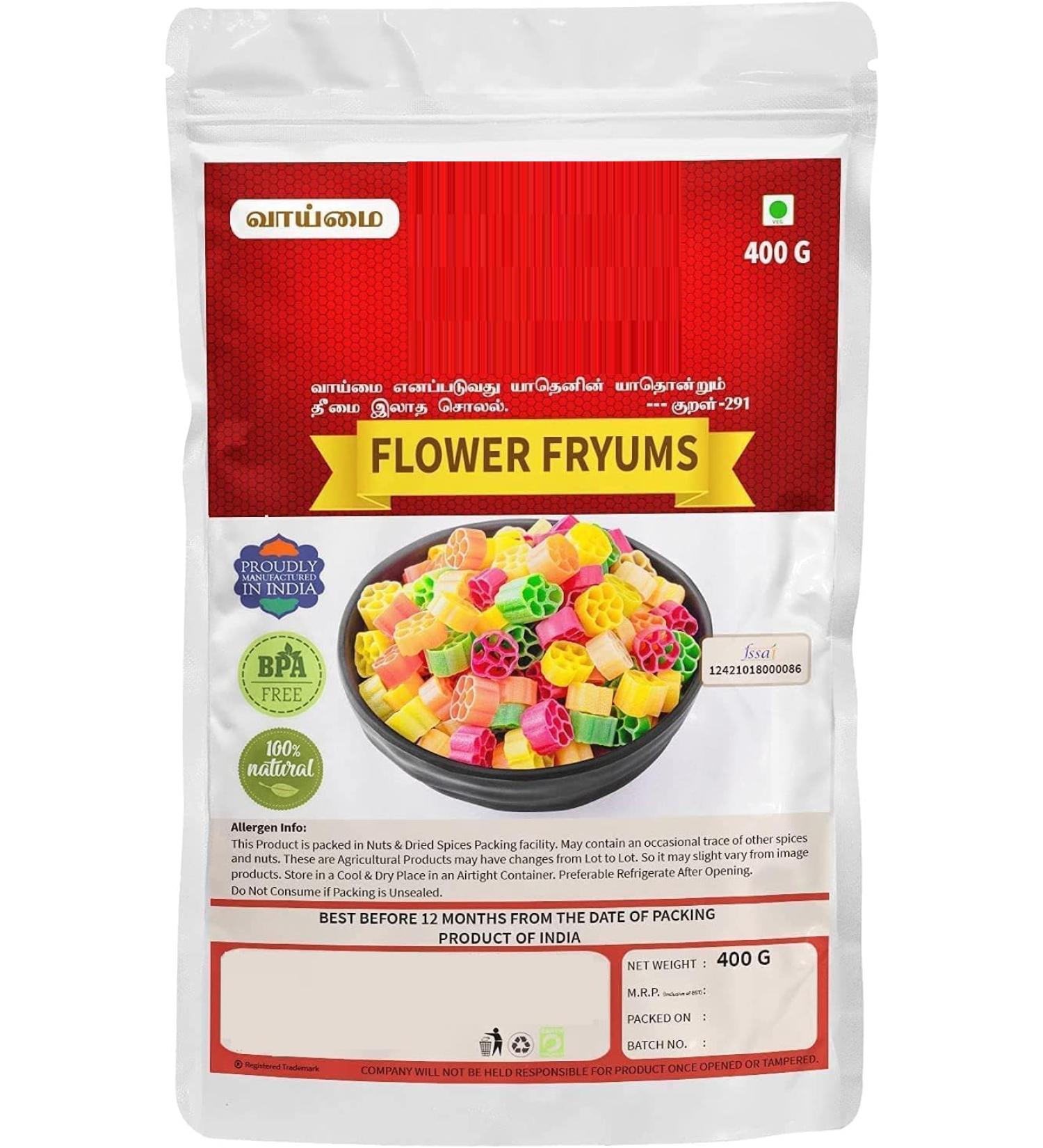 Colorful Flower-Shaped Deep Fryers Crispy Homemade Ready-to-Fry Deep Fryers 400g