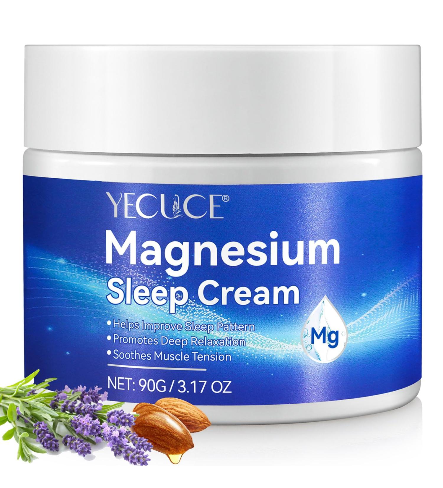  MYOWNER Magnesium Sleep Cream Calming Magnesium Cream for Leg Cramps with Magnesium Chloride Almond Oil and Vitamin E Magnesium L - Buy Online on GoSupps.com
