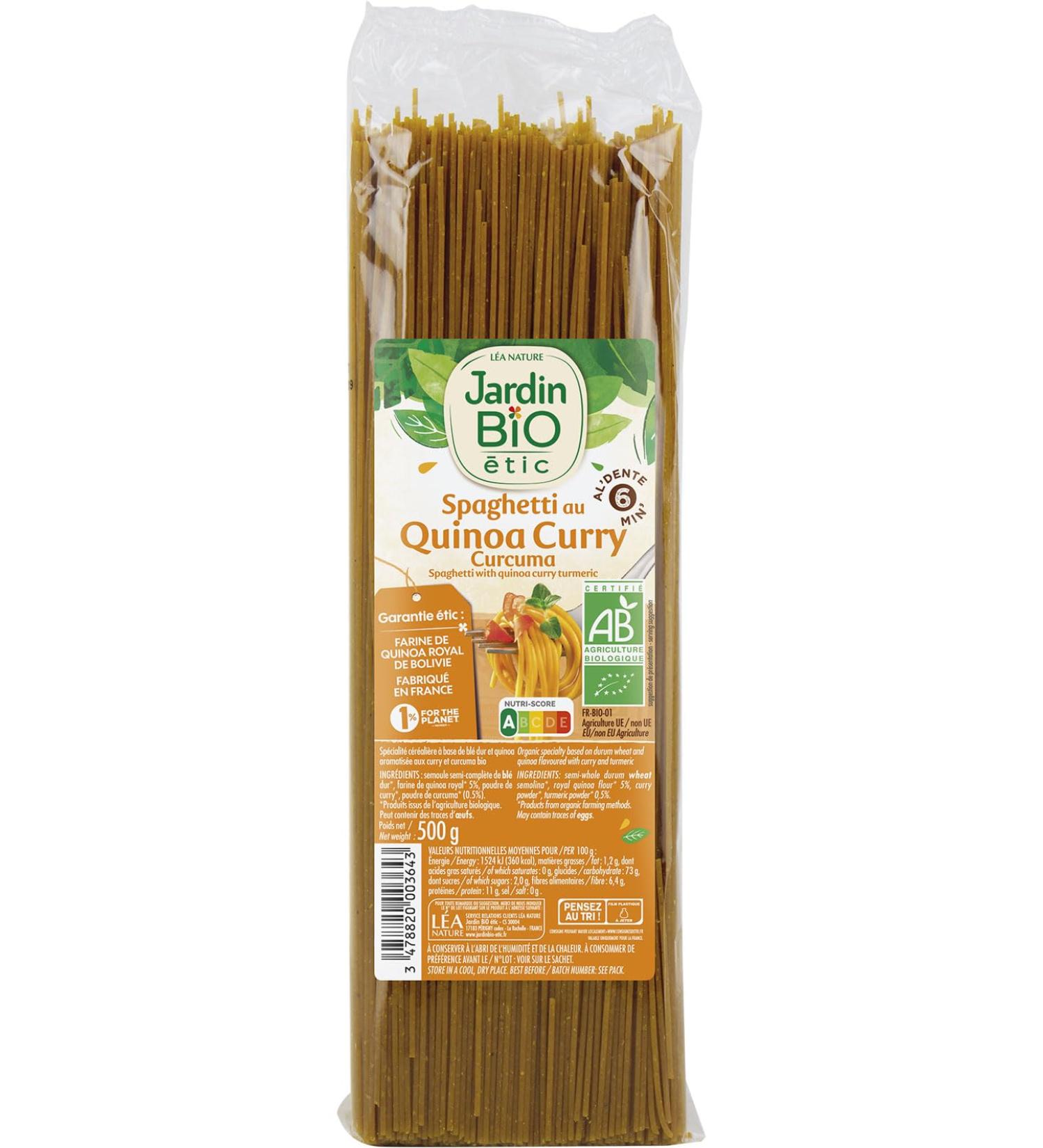 Jardin BiO tic - Spaghetti Quinoa Curry Turmeric