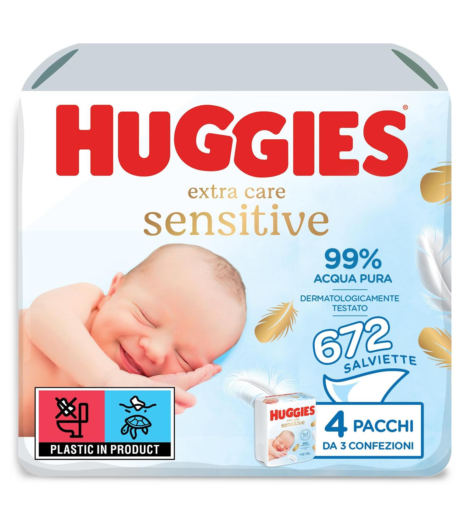 Huggies Pure Extra Care Baby Wipes - 12 Pack (4 Packs 3x56 Wipes) | Soft Gentle & Hypoallergenic | International Shipping Available - Buy Online on GoSupps.com