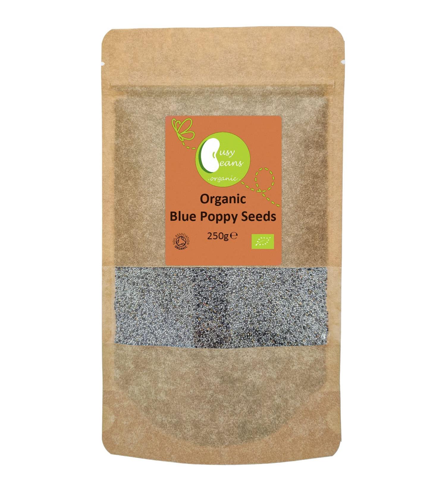 Organic Blue Poppy Seed - Certified Organic - by Busy Beans Organic (250g) - Buy Online on GoSupps.com
