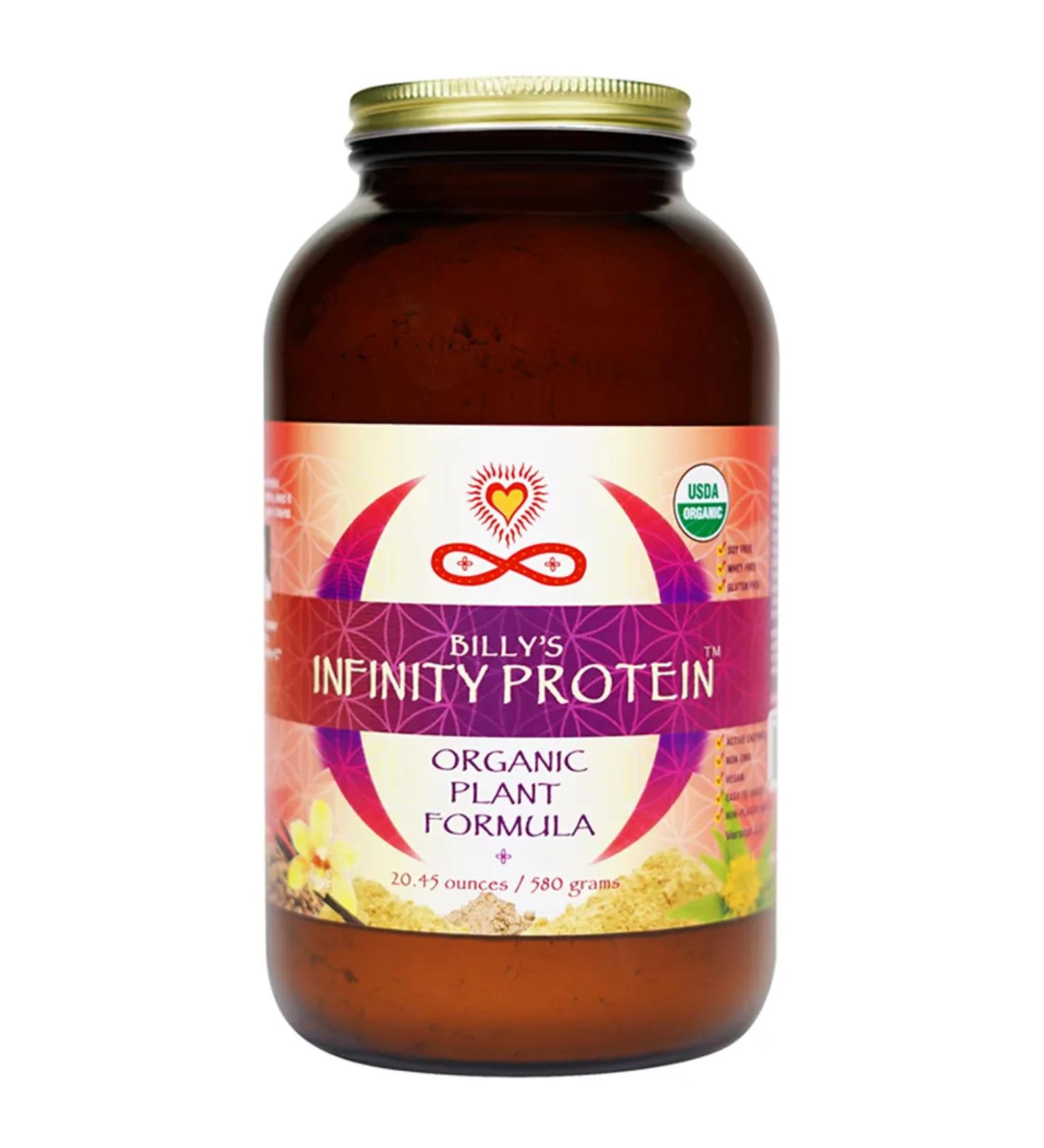 Infinity Organic Plant Based Protein Powder | Vegan Hemp & Brown Rice Protein | Enzymes & Nopal Cactus | Sugar Free Soy Free Non-GMO (580g - Buy Online on GoSupps.com