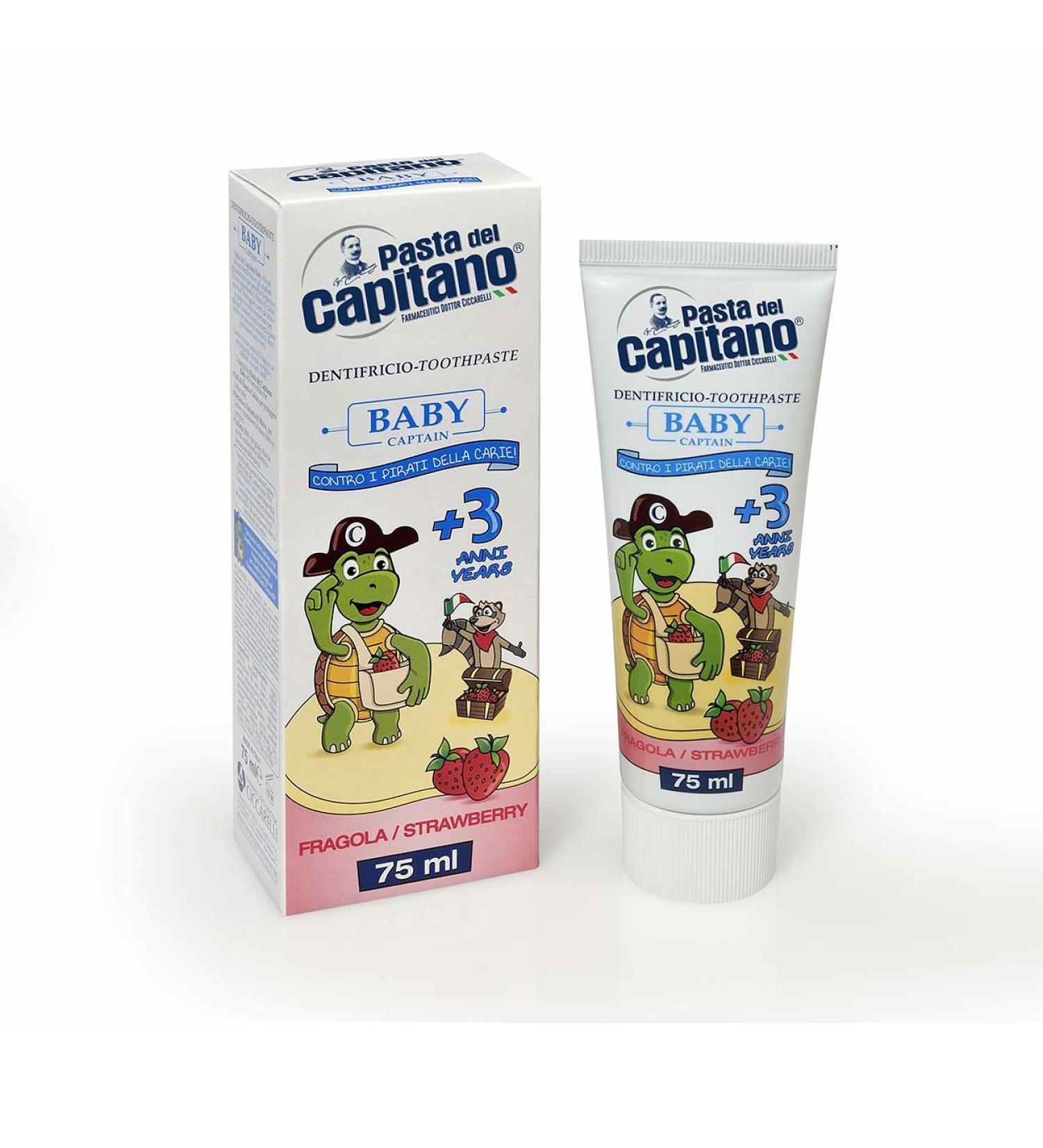 PASTA DEL CAPITANO 1905 Pasta Del Capitano 1905 Baby Toothpaste Strawberry 75 ml Pack of 2