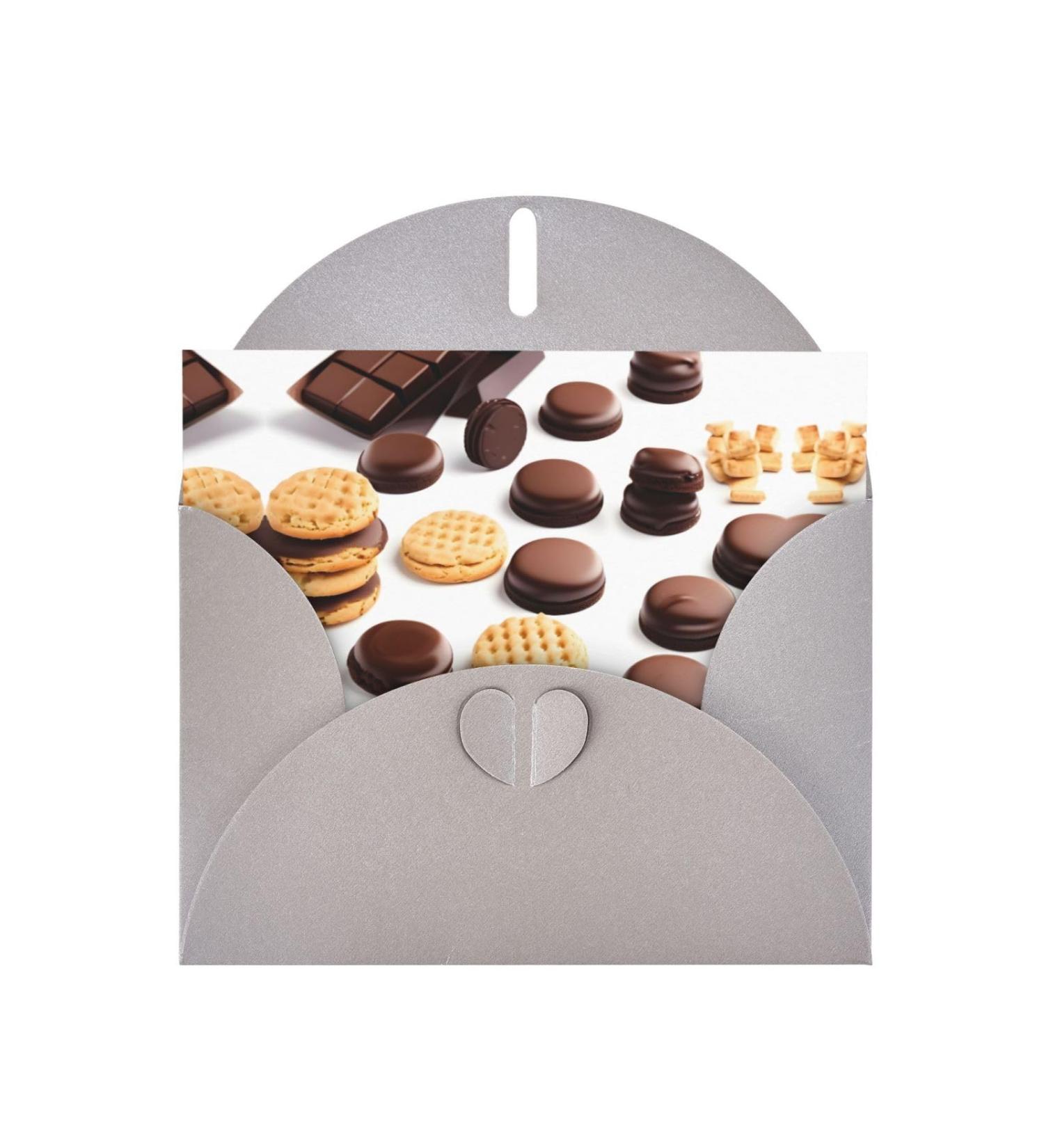Cookies Food Chocolate Chip Biscuits Pearl Paper Greeting Card - Double-Sided Pearl Effect with Suitable for Various Occasions Cookies Food Chocolate Chip Biscuits One Size - Buy Online on GoSupps.com