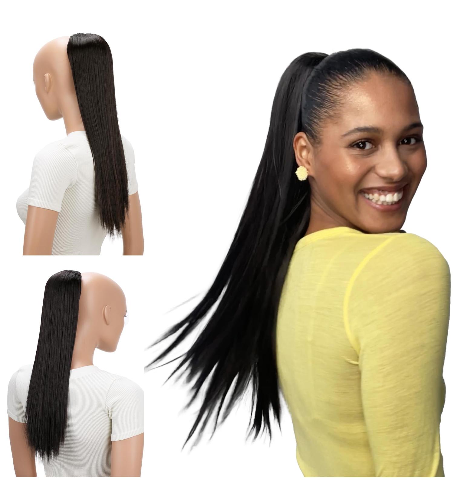 CAISHA 22 Heat-Resistant Synthetic Fiber Dark Brown Ponytail Extension - PH502 #2 - Buy Online on GoSupps.com