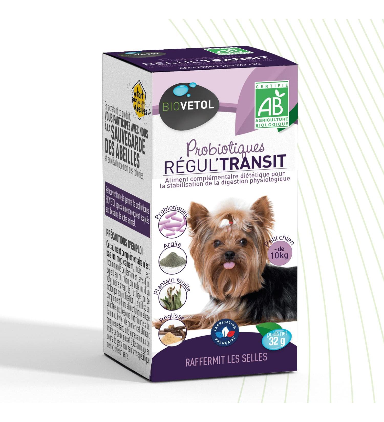 Biovetol - Probiotic Dog Bio Regul'Transit - Food Supplement for Dogs Special Transit - Small Dog (- 10 kg) - 32 g - Buy Online on GoSupps.com