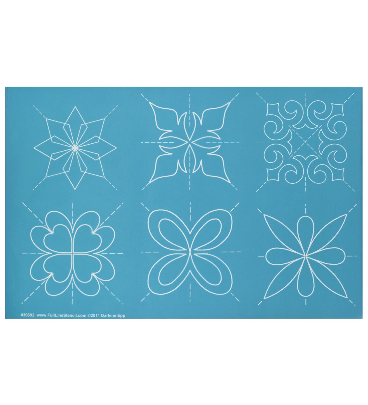 Score of Four Motif Stencil for Quilting - Full Line Continuous Template for Free Motion, Domestic Machine, Hand, and Long-Arm Quilting | 30692 - Buy Online on GoSupps.com