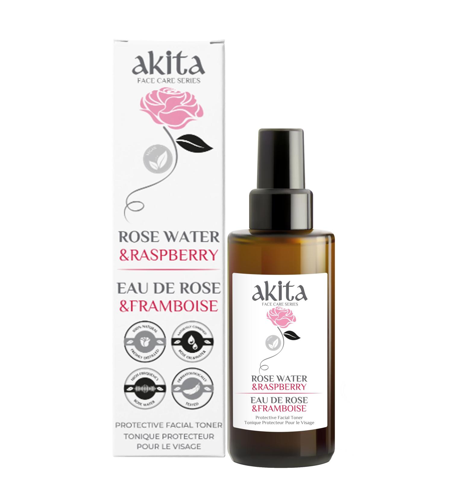 Natural Non Deoiled Rose Water With Raspberry 100mL