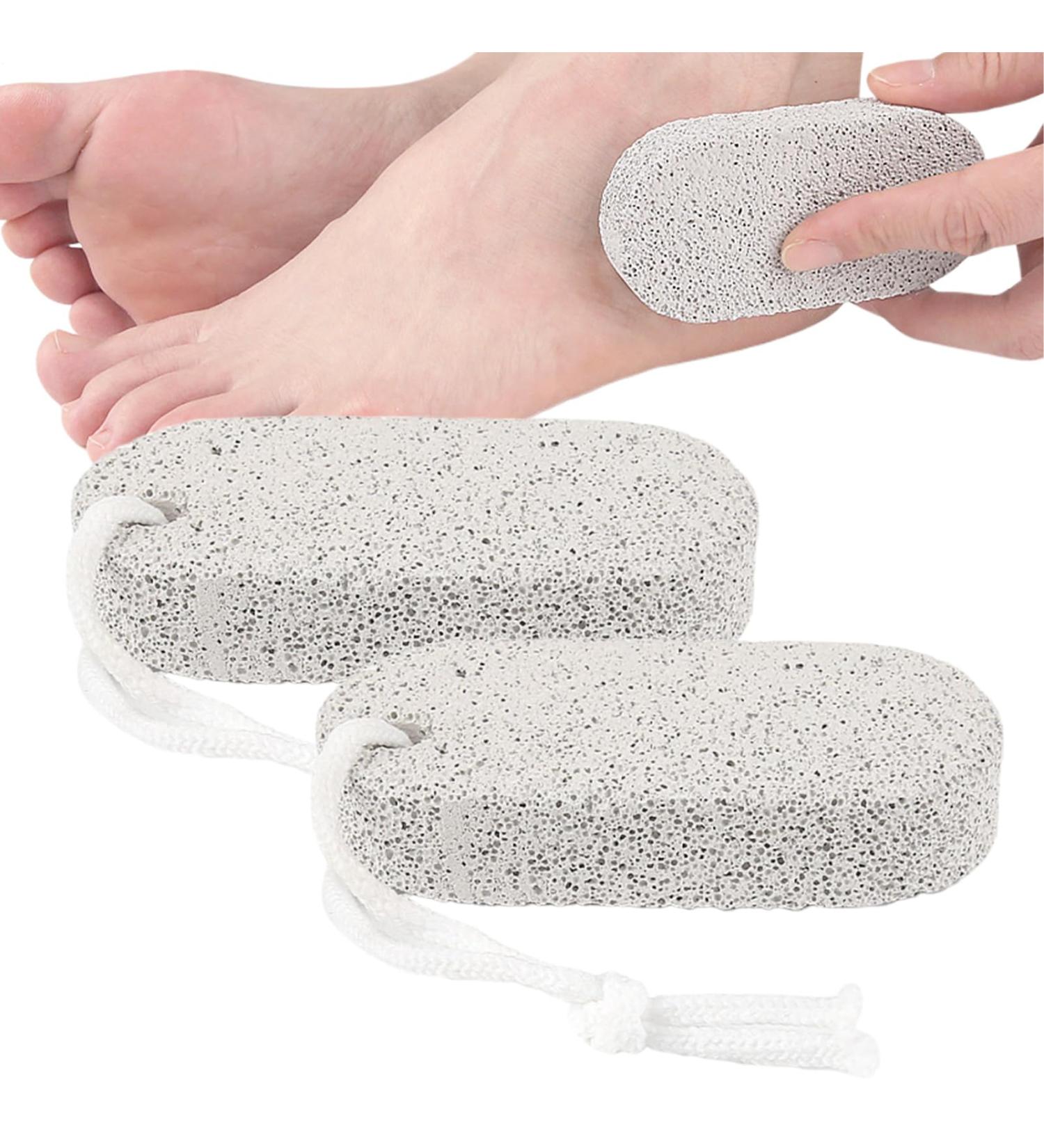 Pierre Ponce pour Pieds | Gommage Pour Talons Et Paumes | 2 Pierres Naturelles Solides Adulte Mains Talons Paumes Coudes Corps Femme Homme - Buy Online on GoSupps.com