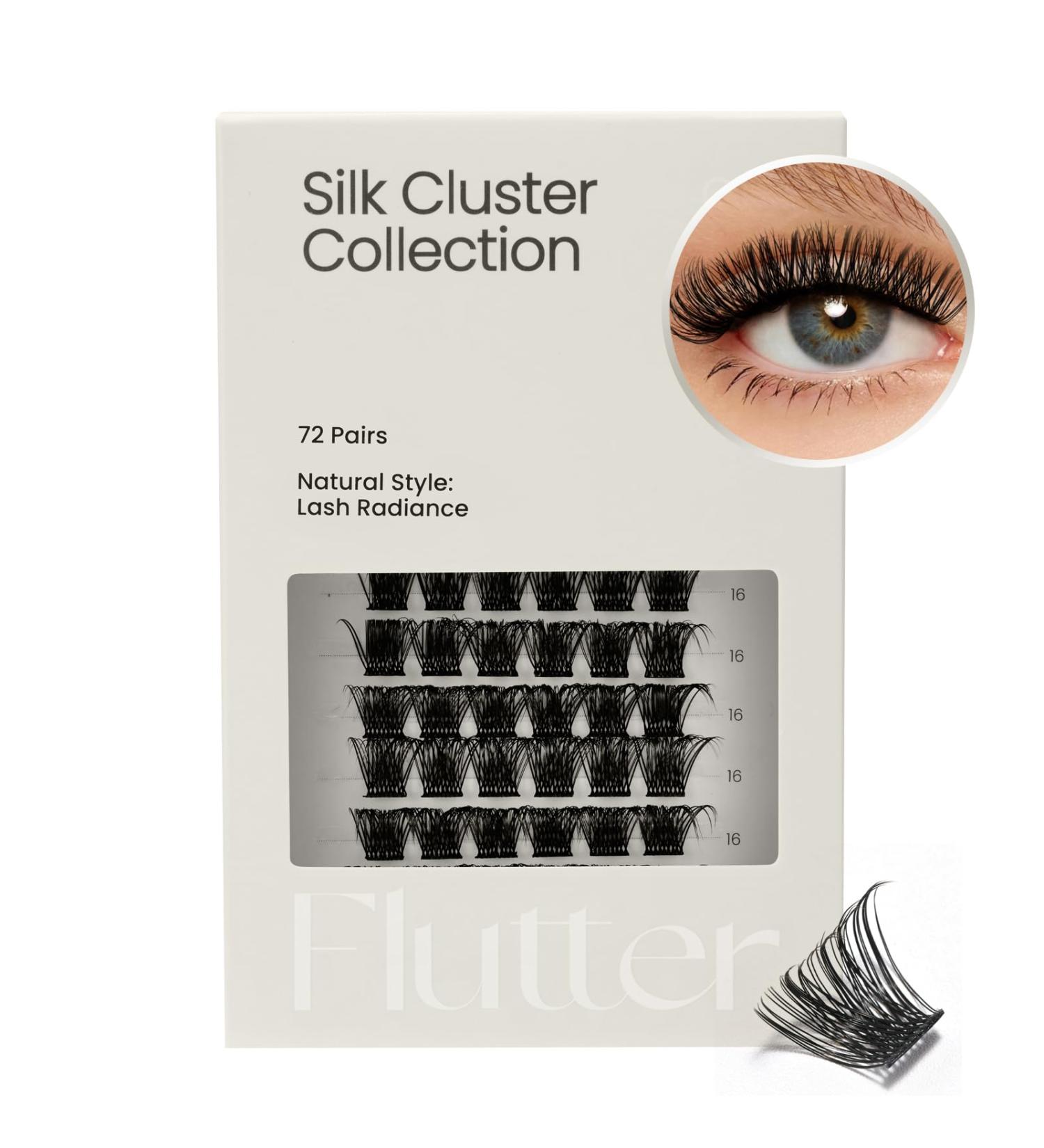 Cashmeren Silk Cluster Lashes - DIY Individual Eyelashes for Full Glam & Everyday Looks | 72 Lash Clusters - D-16 - Buy Online on GoSupps.com