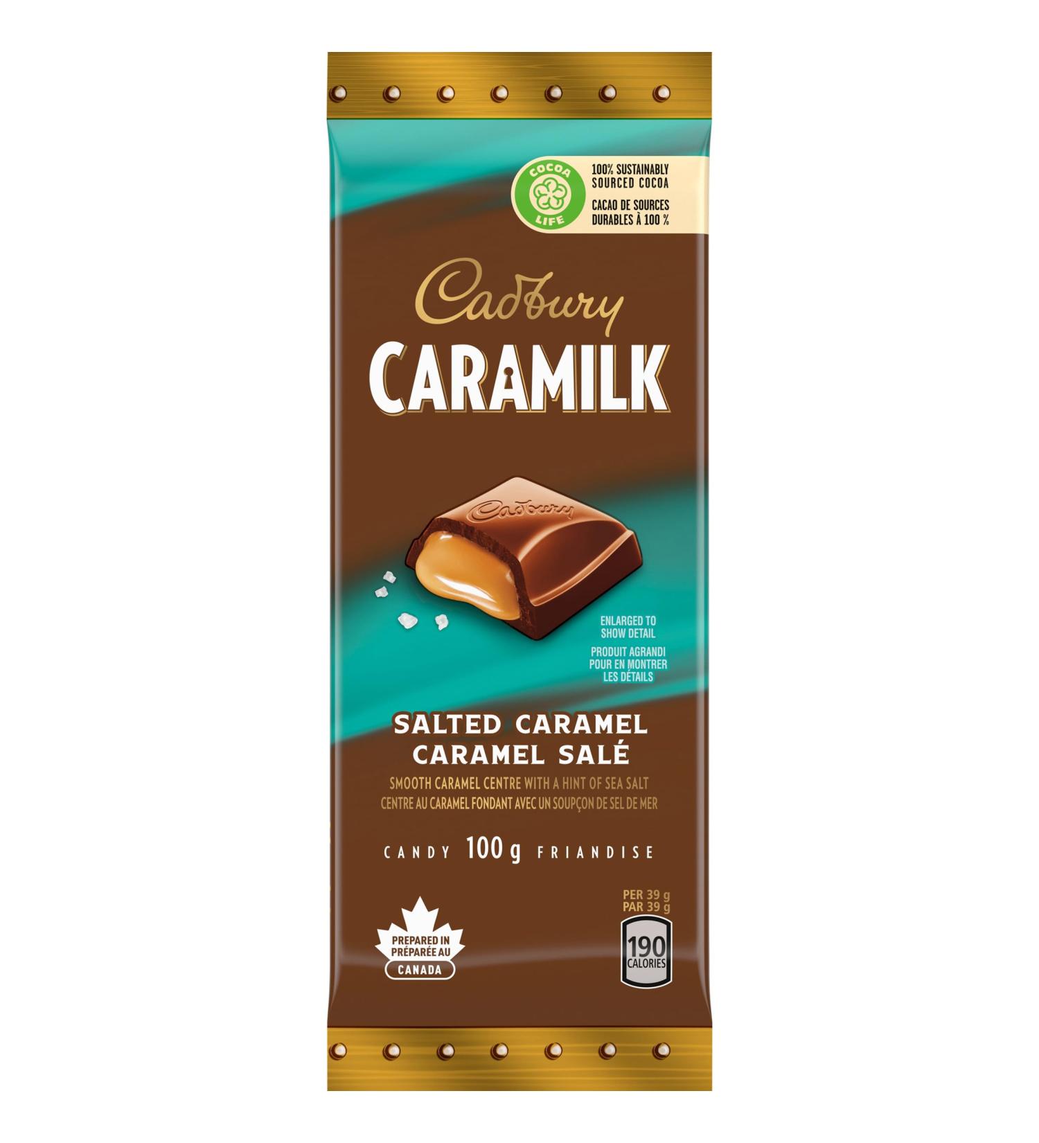Cadbury Caramilk Salted Caramel Chocolatey Candy Bars 100g Salted Caramel 100 g - Buy Online on GoSupps.com
