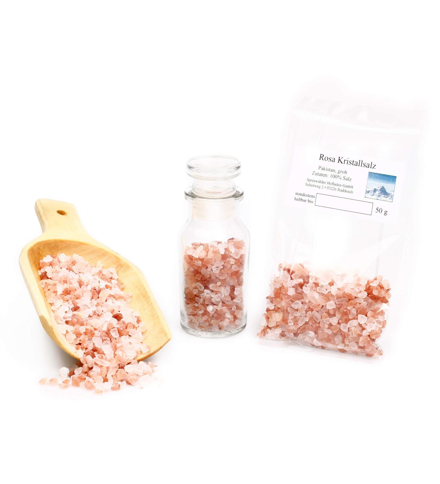  Feine W rze Pink crystal salt from Pakistan (known as Himalayan salt) - Gourmet natural stone salt odorless premium quality gluten-free - 50g - Buy Online on GoSupps.com