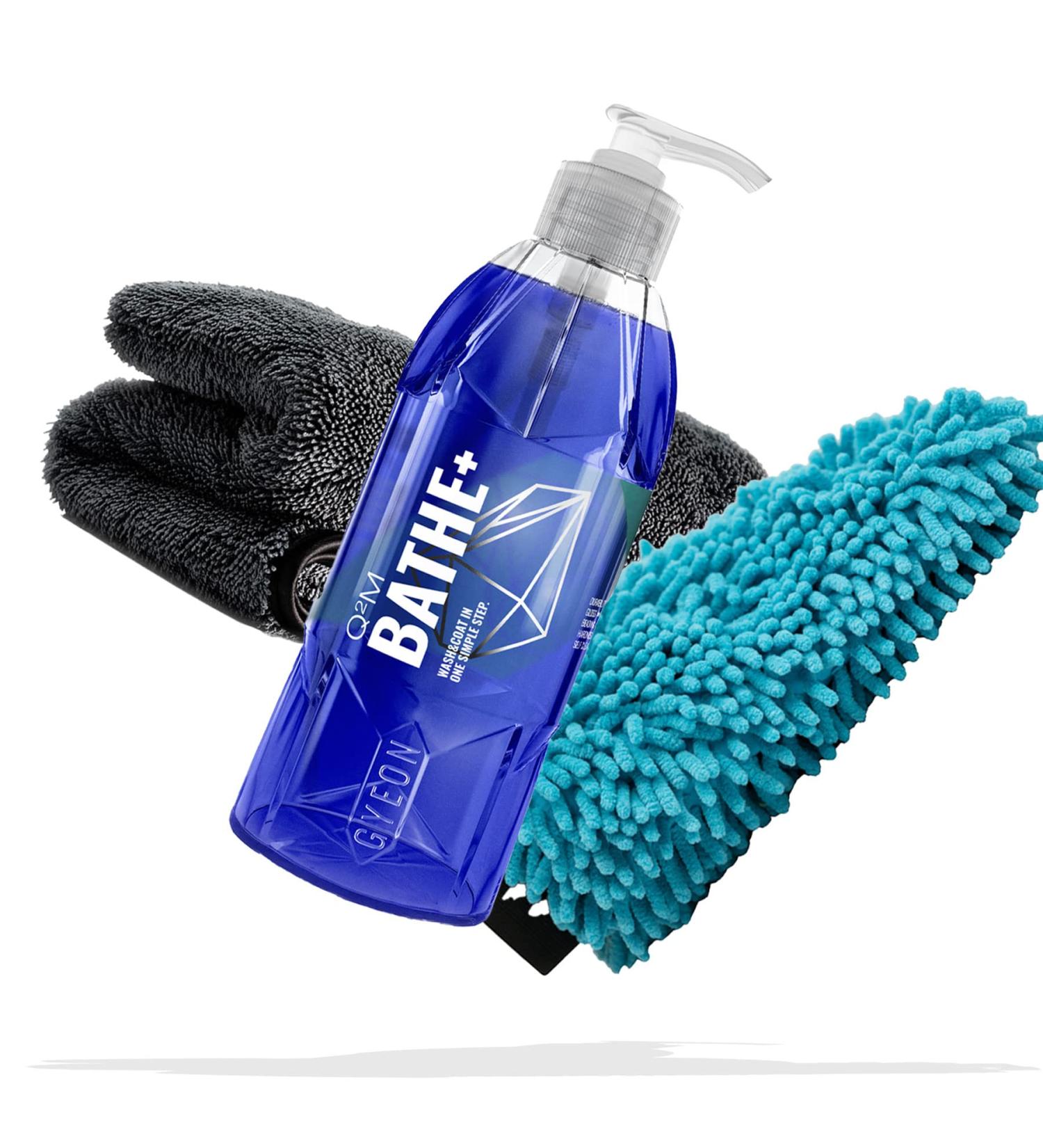 DetailMate Car Care Set - GYEON Q M Bathe+ 400ml Car Shampoo Wash Mitt & 1000GSM Microfiber Drying Cloth - Premium International Shipping - Buy Online on GoSupps.com