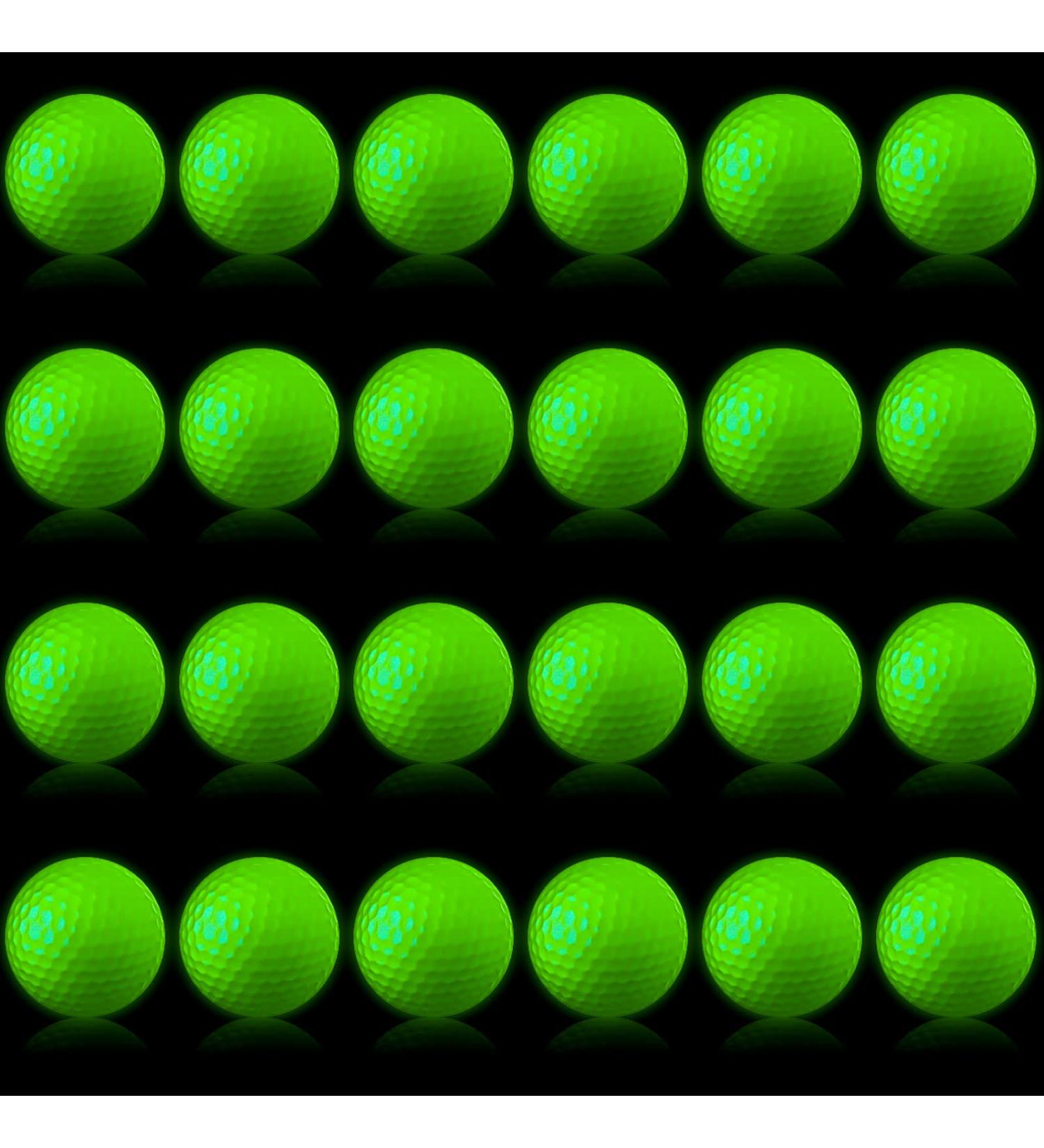 24 Pcs Glow in The Dark Golf Balls - Long Lasting Bright Luminous Balls for Night Golf - Perfect Gift for Men, Women, and Fathers - Buy Online on GoSupps.com