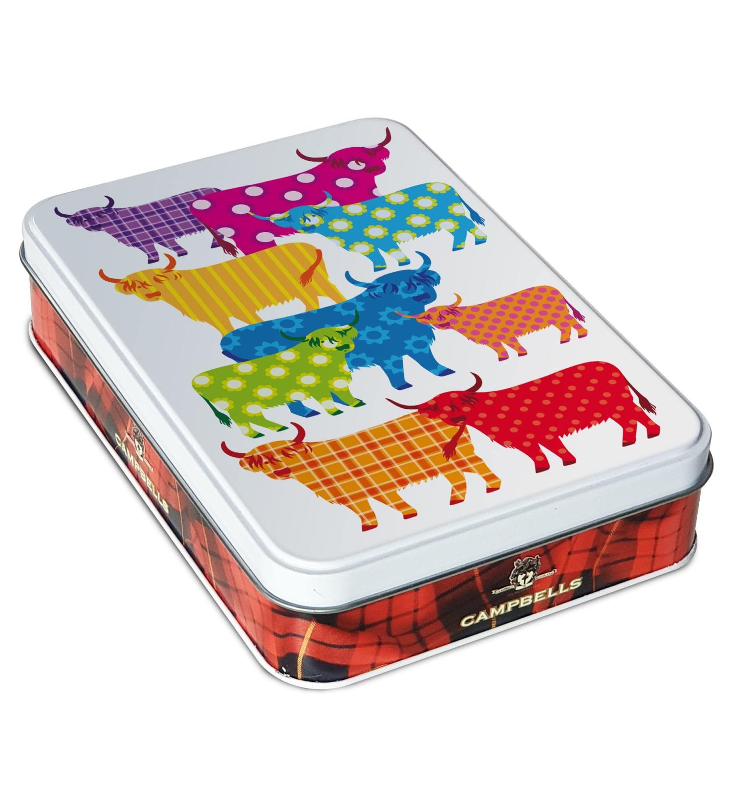 Campbells Shortbread 150g Highland Cows Tin (assorted shapes shortbread)